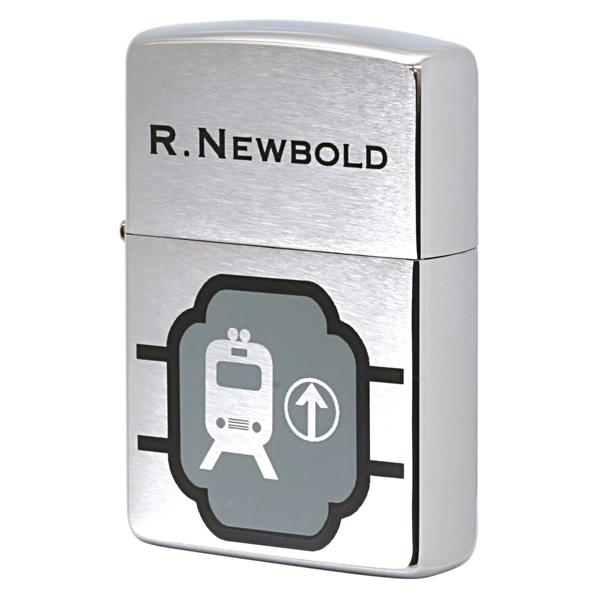 絶版/ヴィンテージ Zippo ジッポー 中古 1998年製造 ZIPPO R.Newbold アールニューボールド 電車  [S]ほぼ新品同様