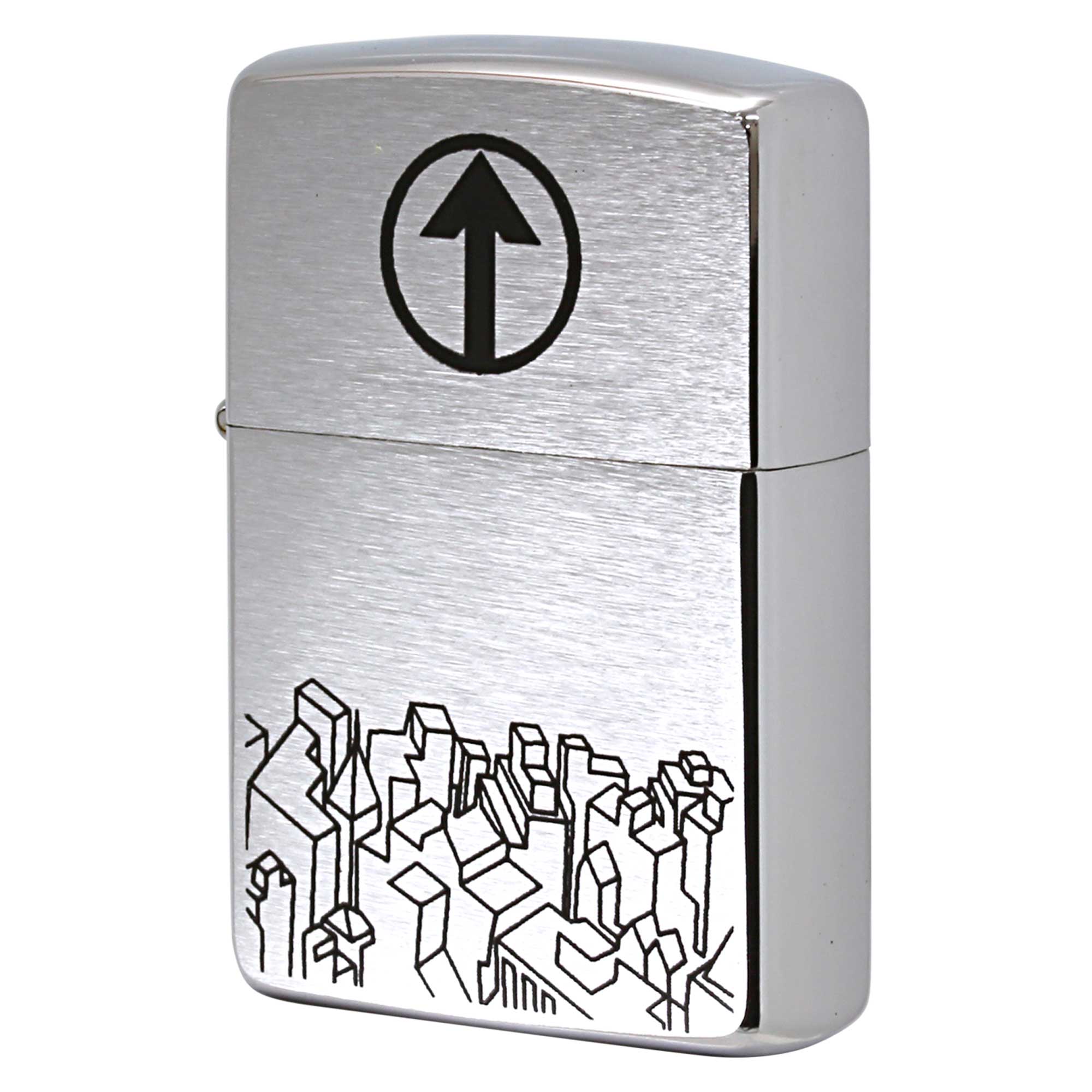 絶版/ヴィンテージ Zippo ジッポー 中古 1994年製造 ZIPPO R.Newbold アールニューボールド 建物  [S]ほぼ新品同様