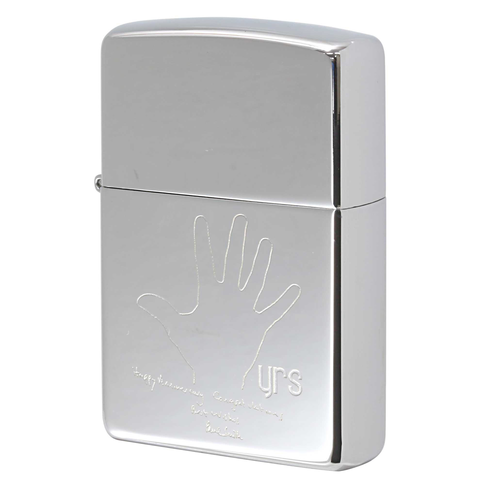 絶版/ヴィンテージ Zippo ジッポー 中古 2002年製造 ZIPPO Paul Smith ポール・スミス 手 ハンド YRS  [S]ほぼ新品同様