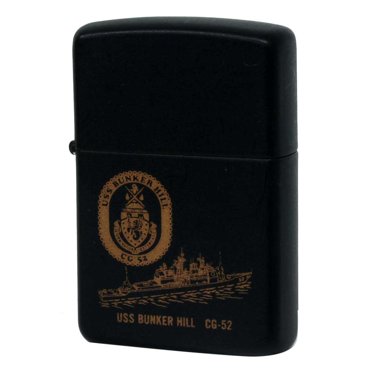 絶版/ヴィンテージ Zippo ジッポー 中古 製造年不明 U.S.S. BUNKER HILL CG-52  [B]使用感ありやや傷汚れあり