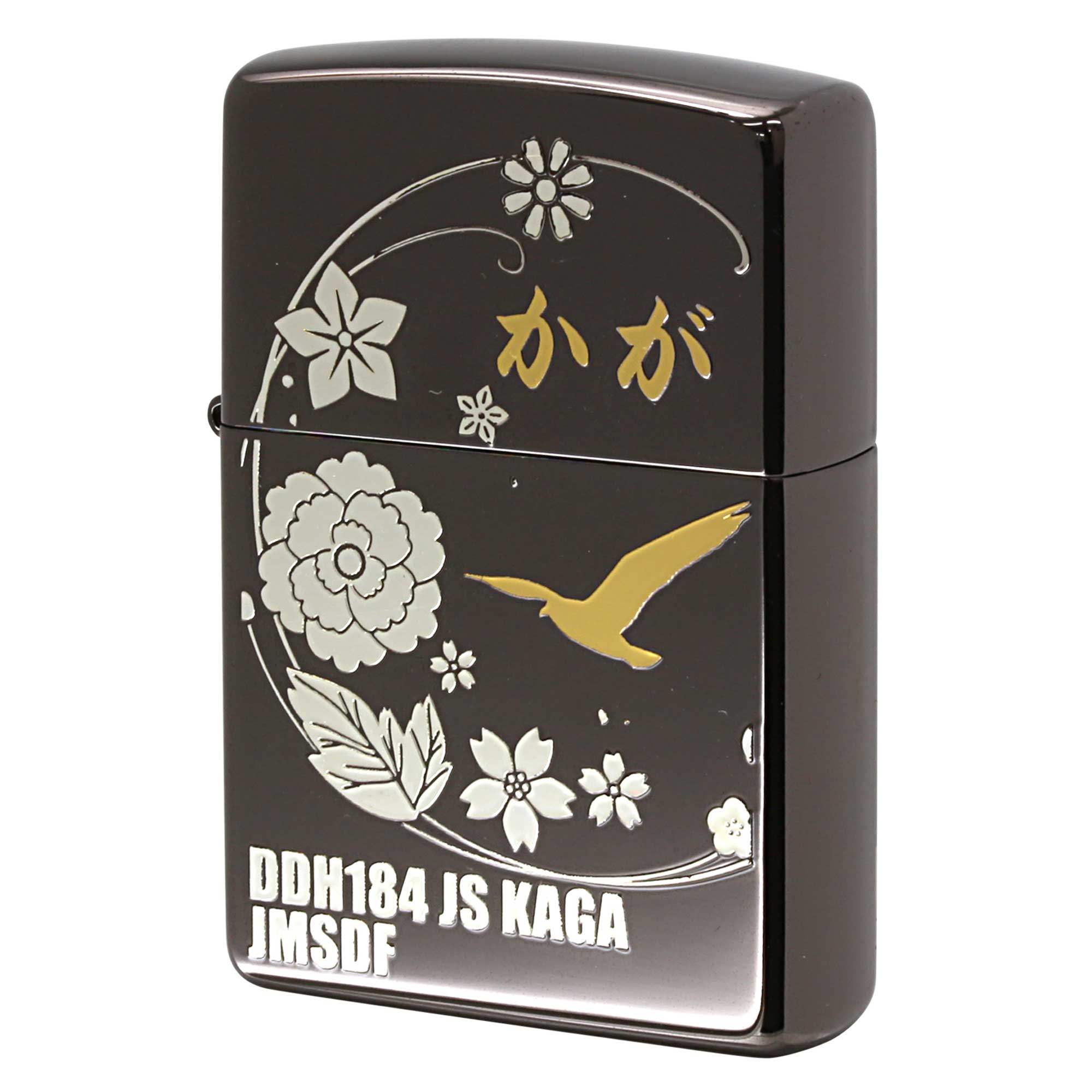 絶版/ヴィンテージ Zippo ジッポー 中古 2014年製造 ヘリコプター搭載護衛艦 かが DDH184 JS KAGA JMSDF シリアル番号 No.175  [S]ほぼ新品同様