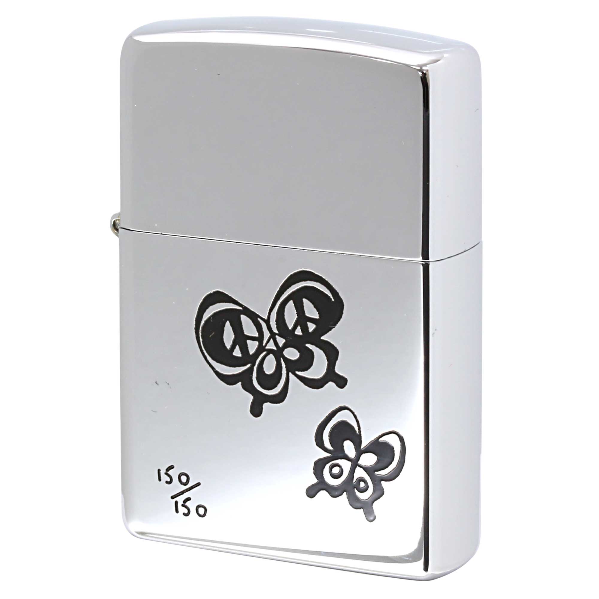 絶版/ヴィンテージ Zippo ジッポー 中古 2002年製造 ZIPPO Paul Smith 蝶 バタフライ シリアルナンバー No.150  [S]ほぼ新品同様