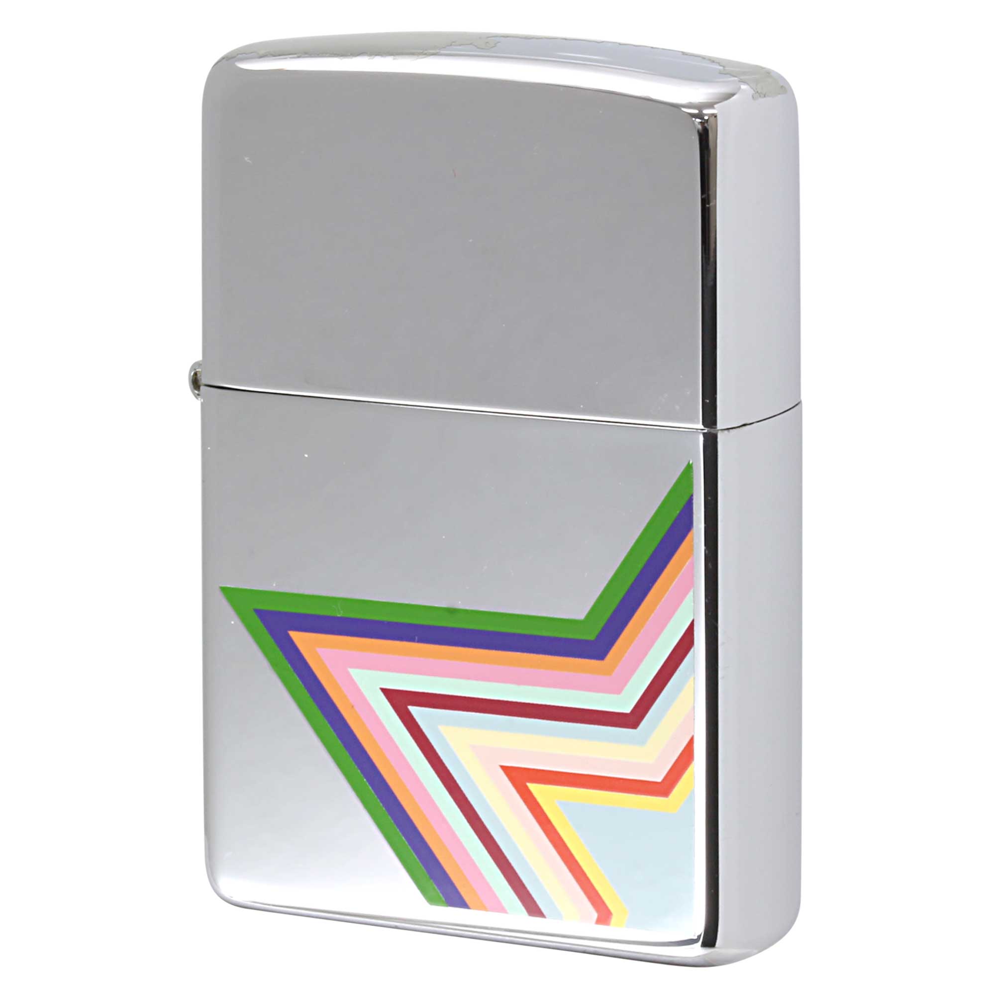 絶版/ヴィンテージ Zippo ジッポー 中古 2002年製造 ZIPPO Paul Smith シグネチャーストライプ スター  [S]ほぼ新品同様
