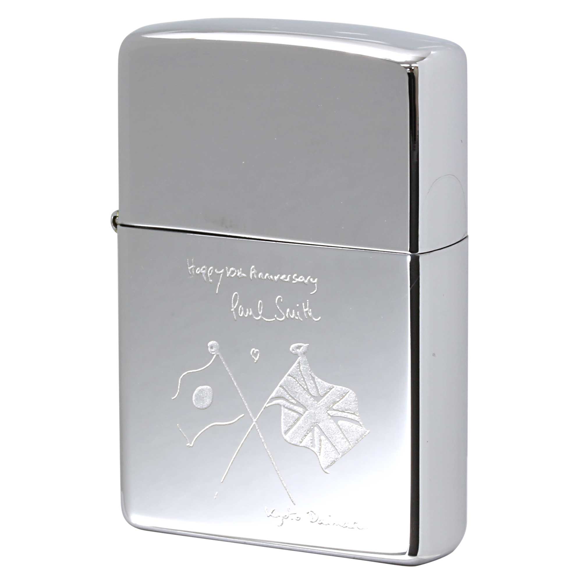 絶版/ヴィンテージ Zippo ジッポー 中古 1998年製造 ZIPPO Paul Smith 日本＆英国旗 京都大丸 記念モデル  [S]ほぼ新品同様