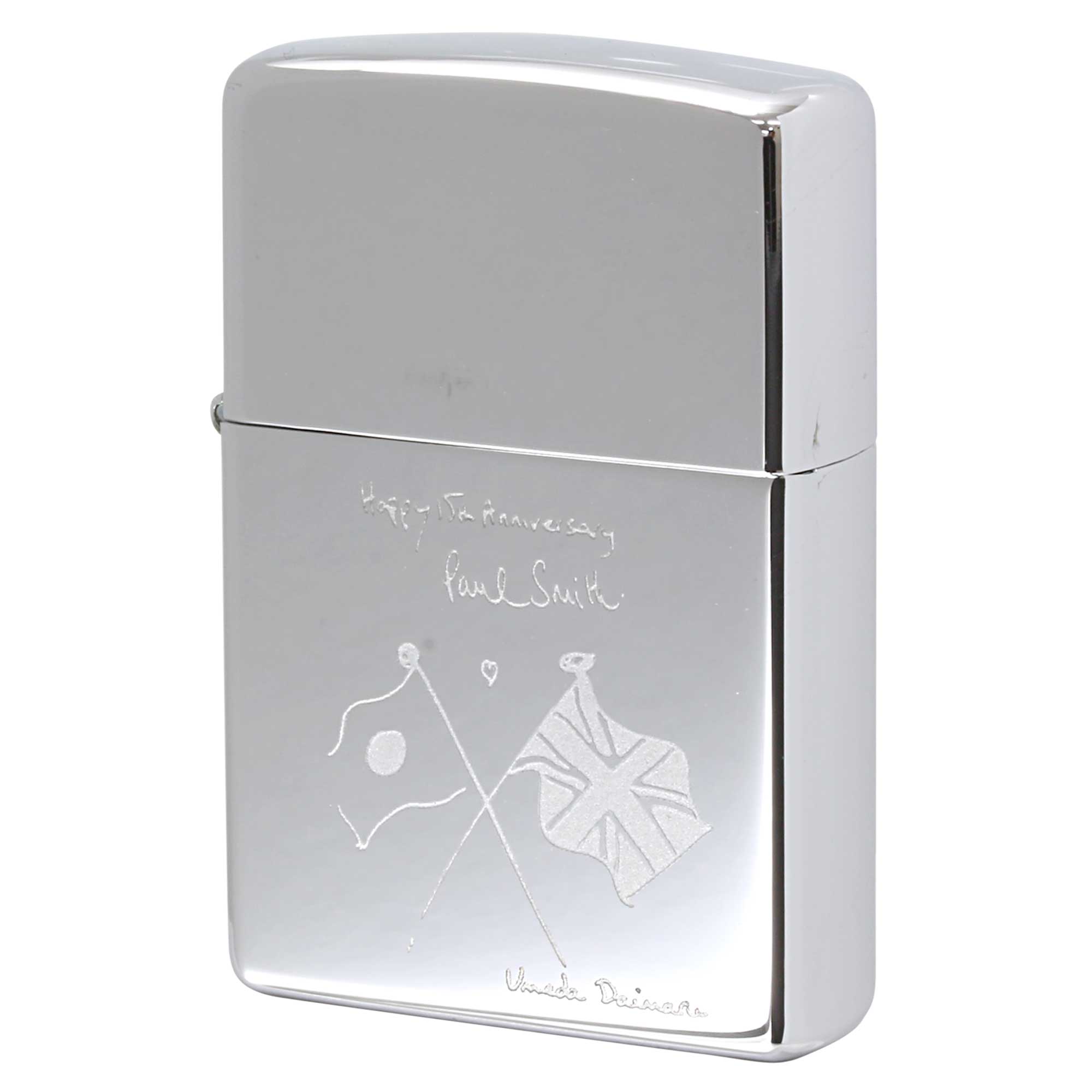 絶版/ヴィンテージ Zippo ジッポー 中古 1997年製造 ZIPPO Paul Smith 日本＆英国旗 梅田大丸 記念モデル  [S]ほぼ新品同様