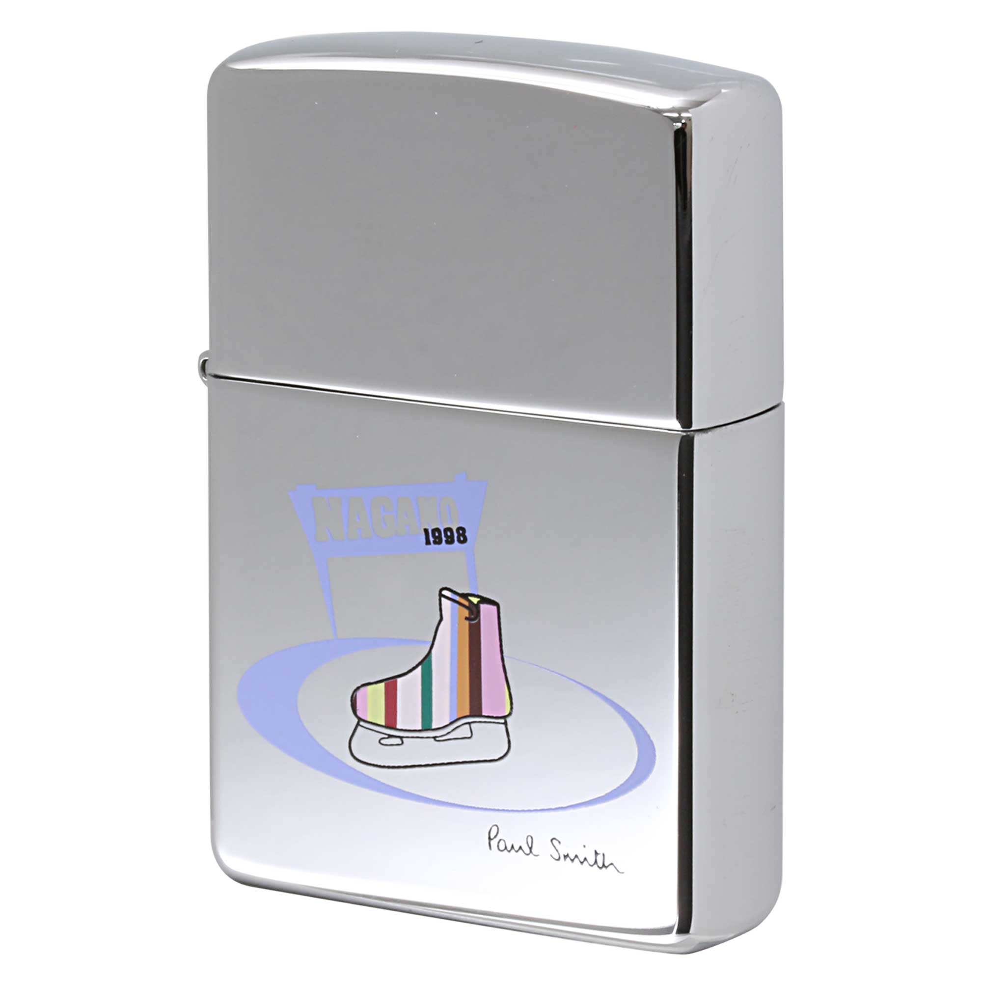 絶版/ヴィンテージ Zippo ジッポー 中古 1997年製造 ZIPPO Paul Smith 1998年 長野オリンピック記念 スケート  [S]ほぼ新品同様