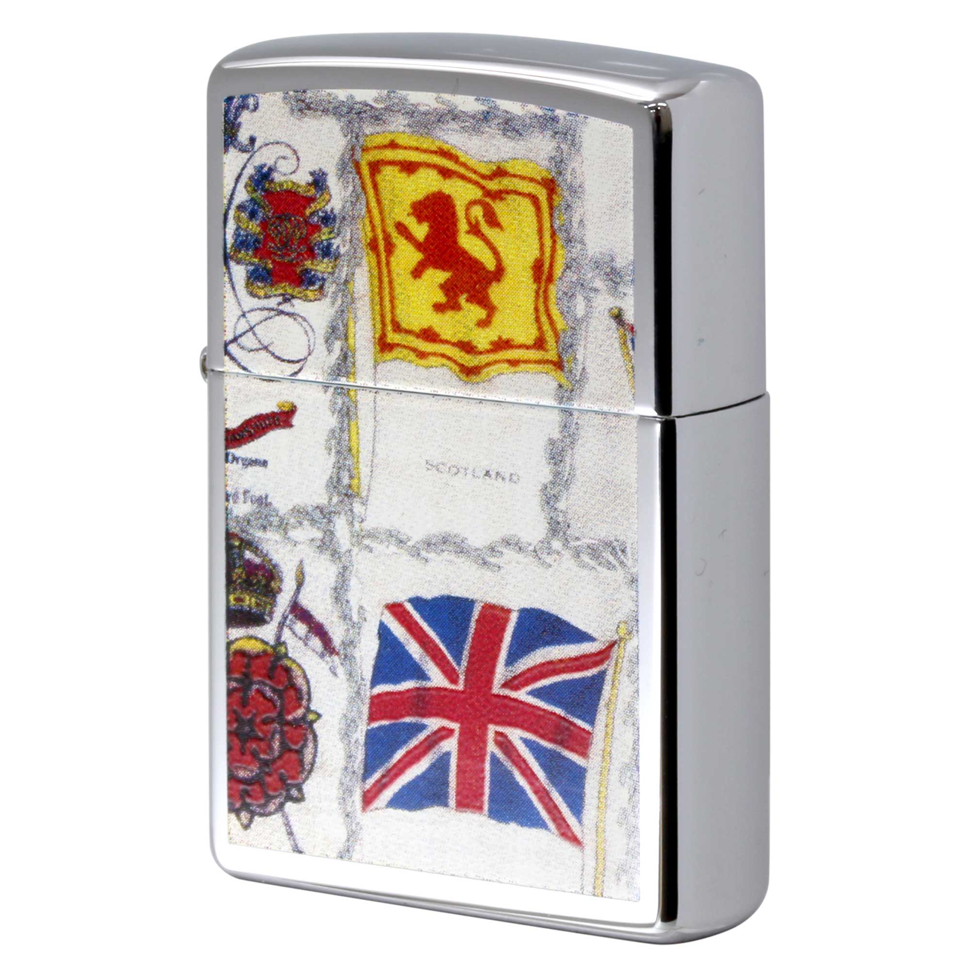 絶版/ヴィンテージ Zippo ジッポー 中古 2001年製造 ZIPPO R.Newbold アールニューボールド 国旗  [S]ほぼ新品同様