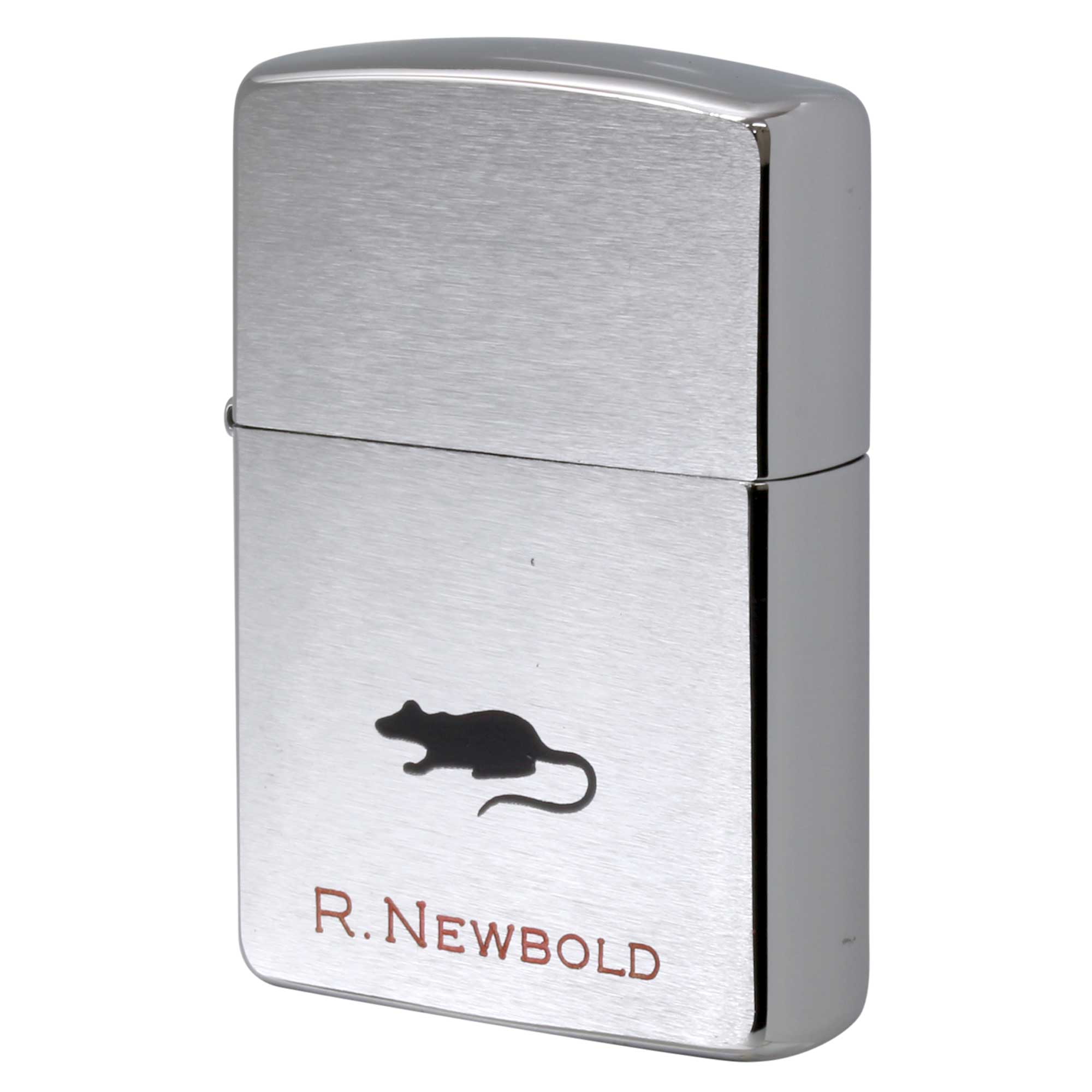 絶版/ヴィンテージ Zippo ジッポー 中古 1995年製造 ZIPPO R.Newbold アールニューボールド ネズミ  [S]ほぼ新品同様
