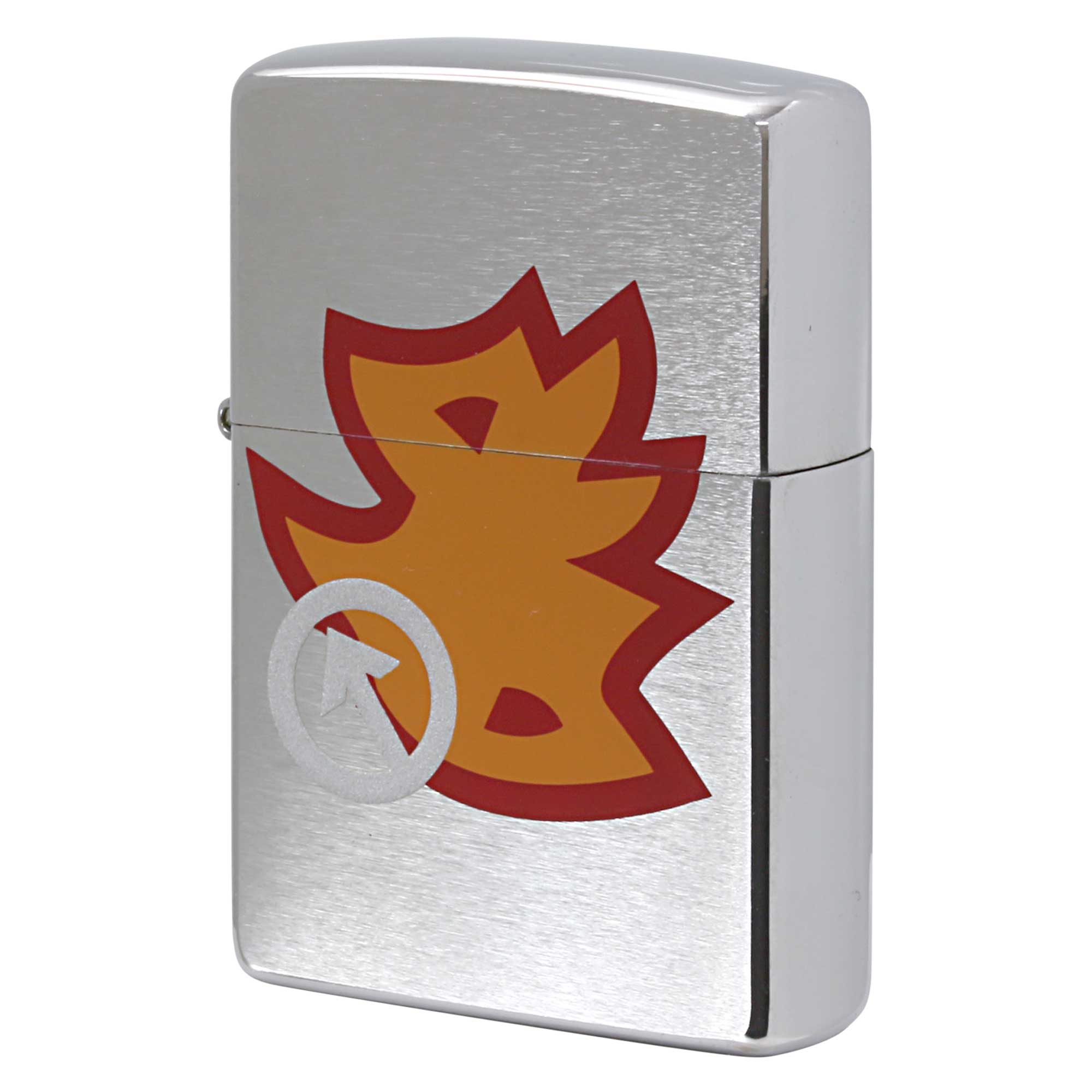 絶版/ヴィンテージ Zippo ジッポー 中古 2000年製造 ZIPPO R.Newbold アールニューボールド ロゴ 矢印 赤オレンジ  [S]ほぼ新品同様