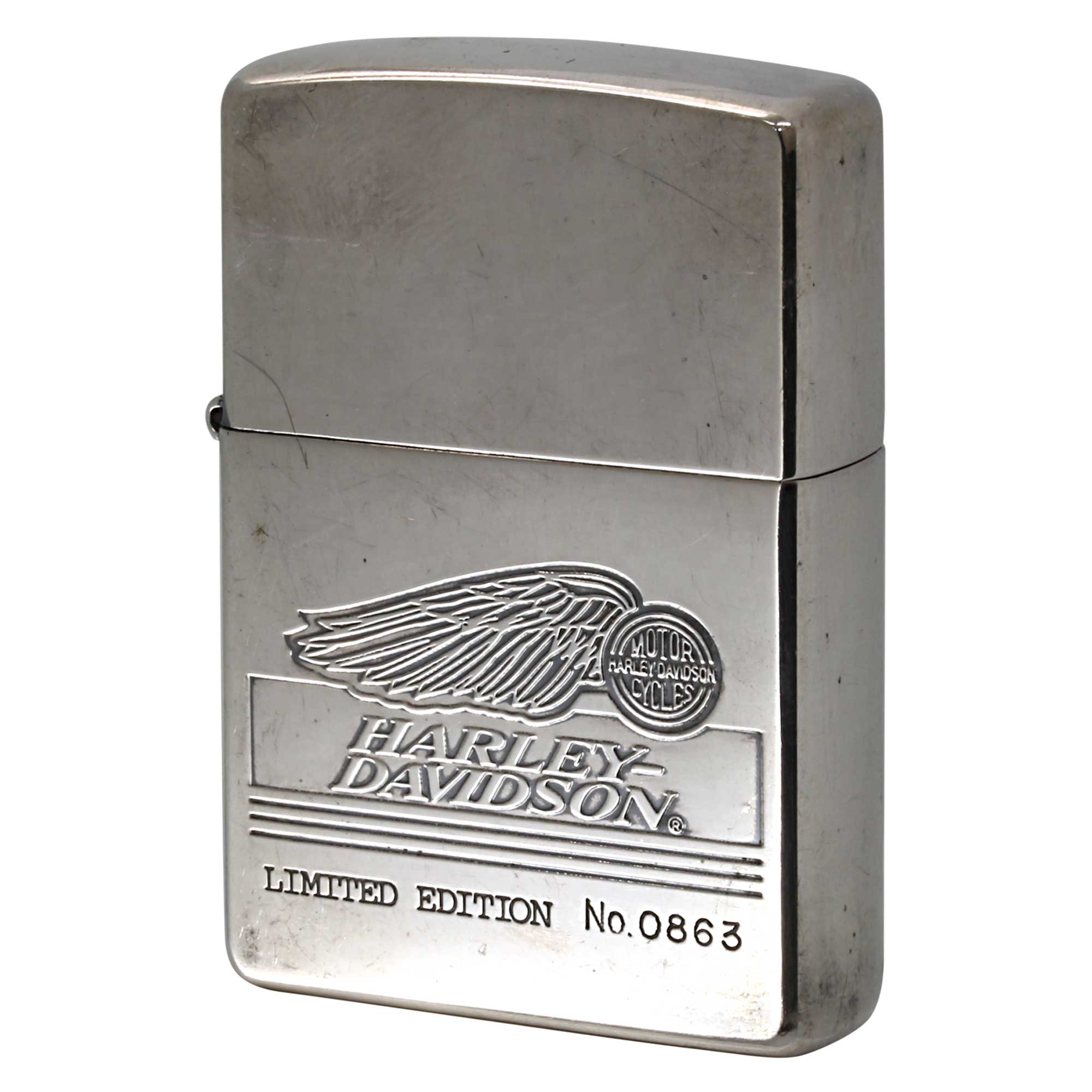 絶版/ヴィンテージ Zippo ジッポー 中古 1998年製造 Harley Davidson ハーレーダビッドソン Limited Edition No.0863  [C]使用感あり傷汚れあり