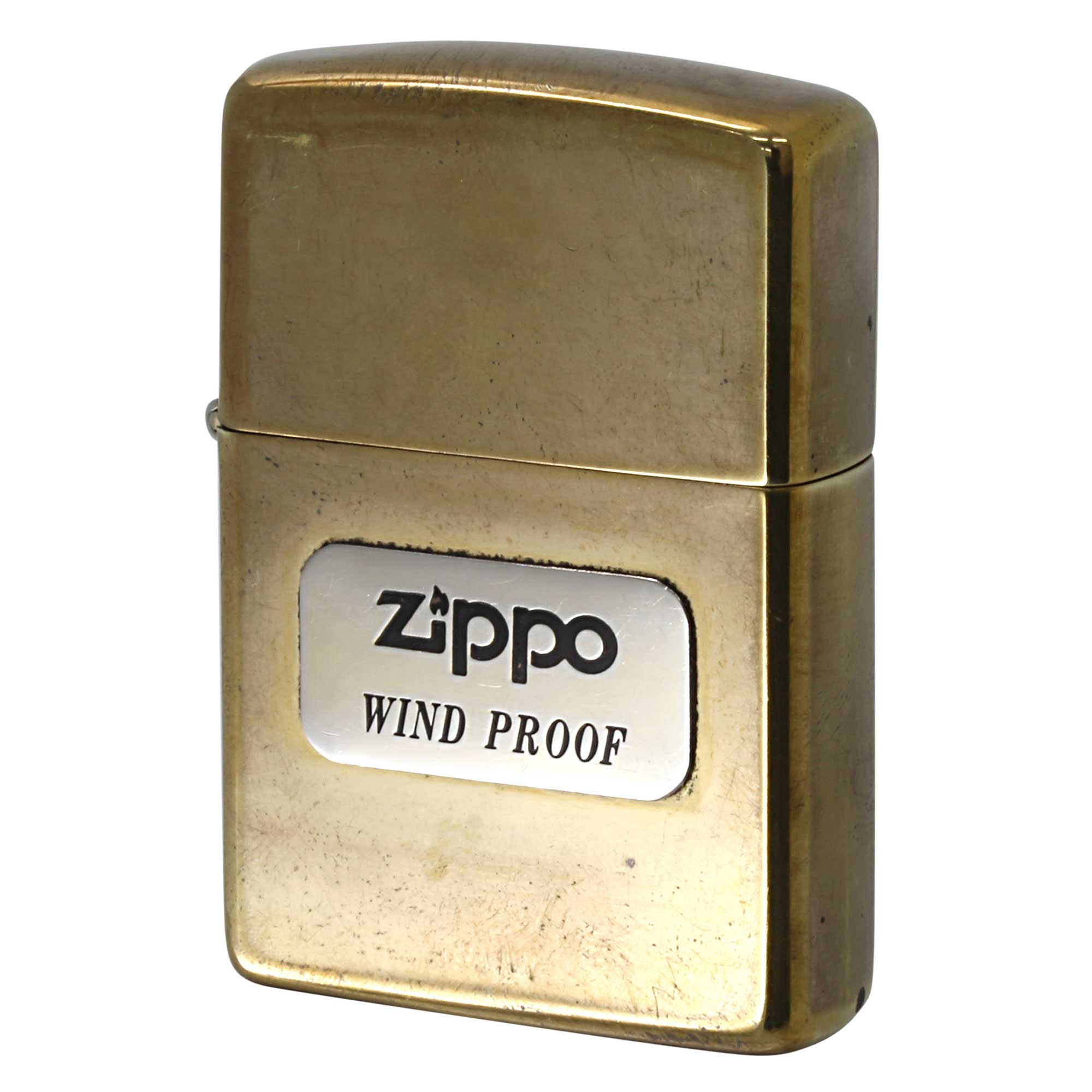 絶版/ヴィンテージ Zippo ジッポー 中古 1994年製造 #254 ZIPPOロゴ メタルプレート ブラス  [B]使用感ありやや傷汚れあり