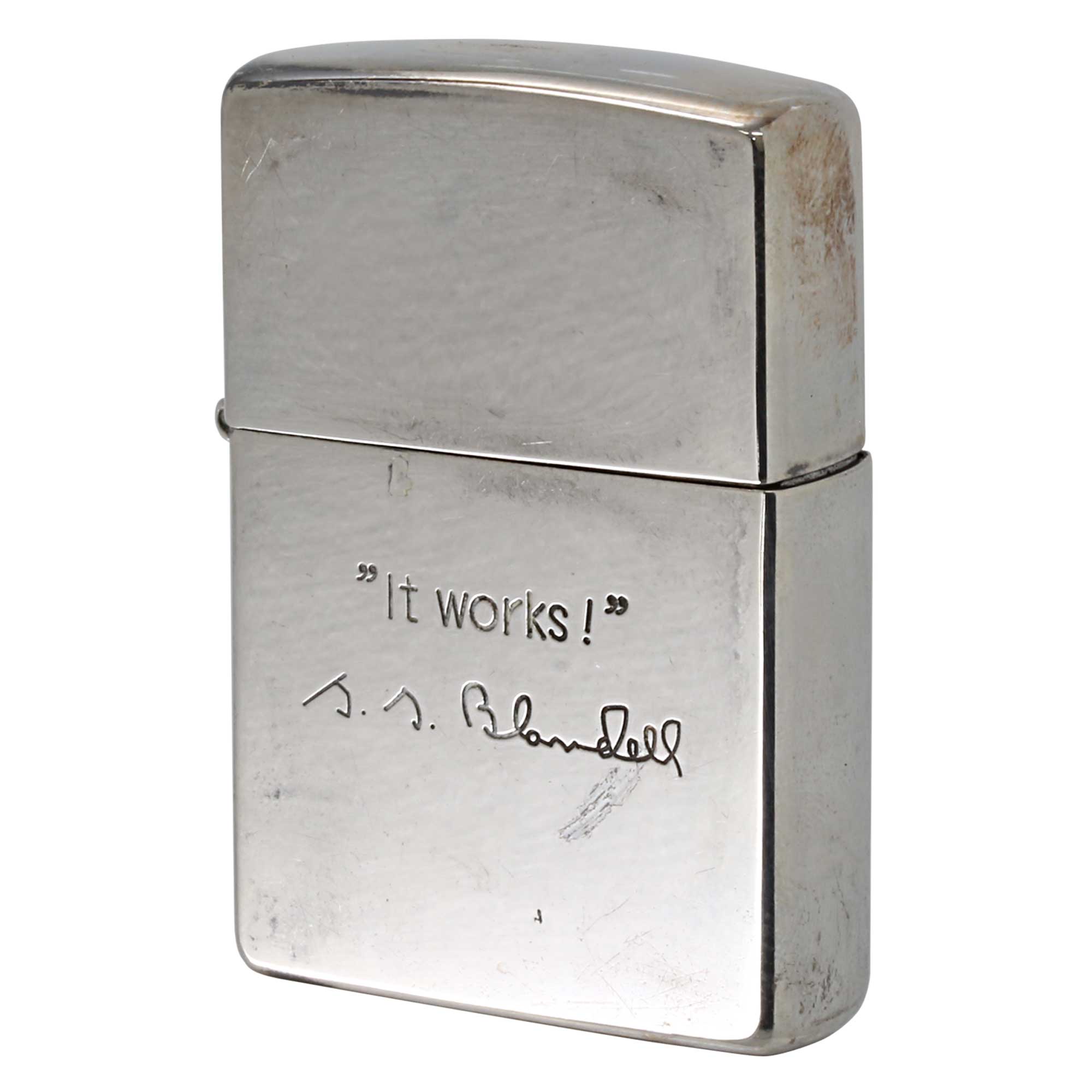 絶版/ヴィンテージ Zippo ジッポー 中古 1998年製造 It Works! ジョージ・G・ブレイズデル 初代社長サイン  [C]使用感あり傷汚れあり