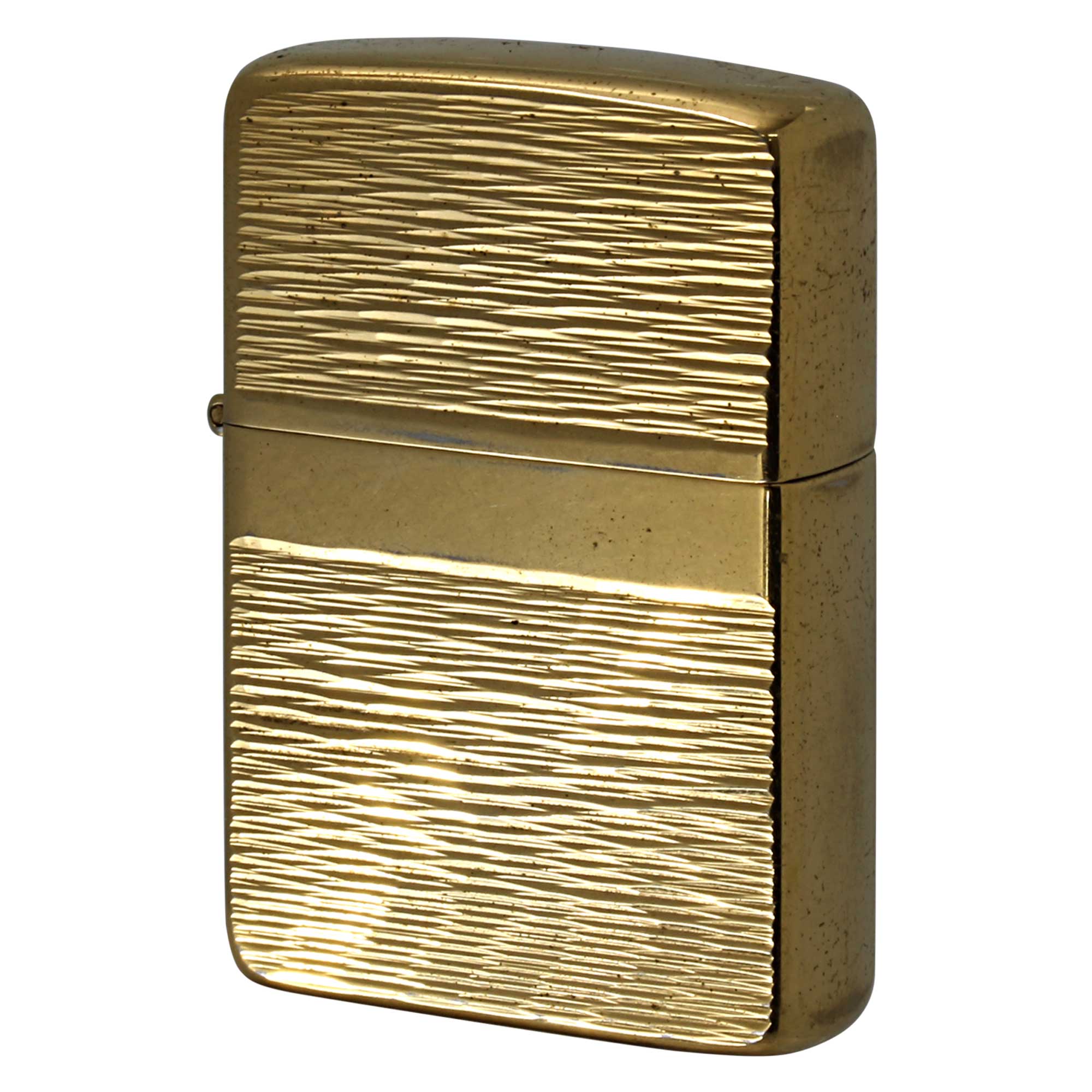 絶版/ヴィンテージ Zippo ジッポー 中古 1980年製造 ゴールデンエレガンス Golden Elegance Horizontal Bark #30 Gold Plated  [B]使用感ありやや傷汚れあり