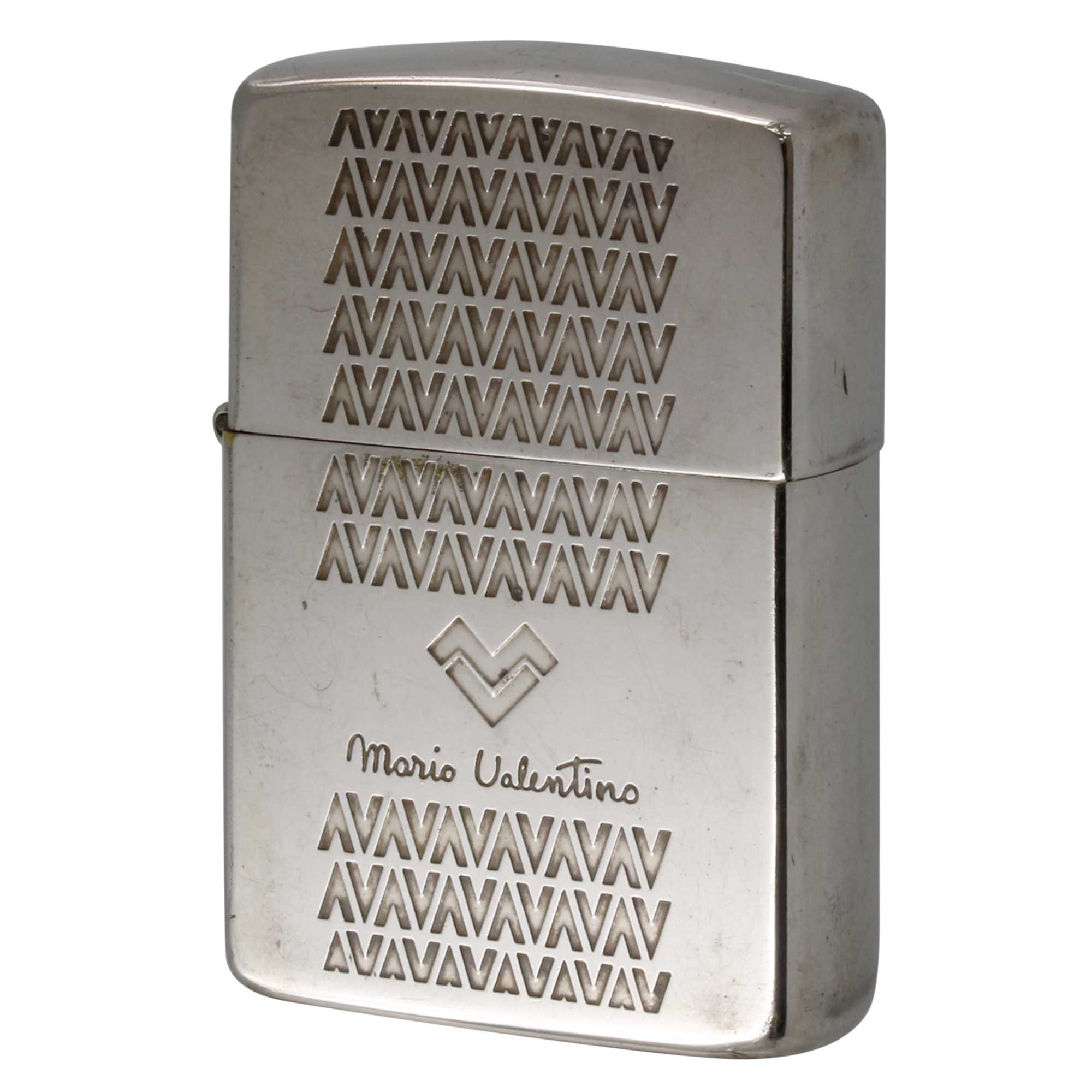絶版/ヴィンテージ Zippo ジッポー 中古 1991年製造 Mario Valentino マリオ・ヴァレンティーノ ロゴ  [C]使用感あり傷汚れあり