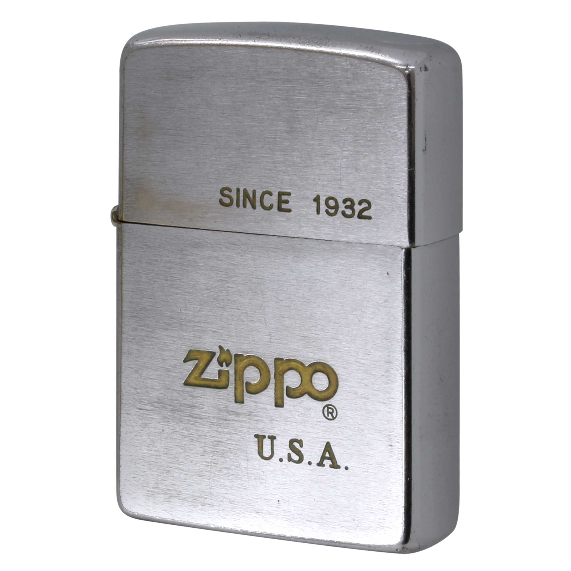 絶版/ヴィンテージ Zippo ジッポー 中古 1985年製造 ZIPPOロゴ U.S.A. ブラッシュドクローム  [B]使用感ありやや傷汚れあり