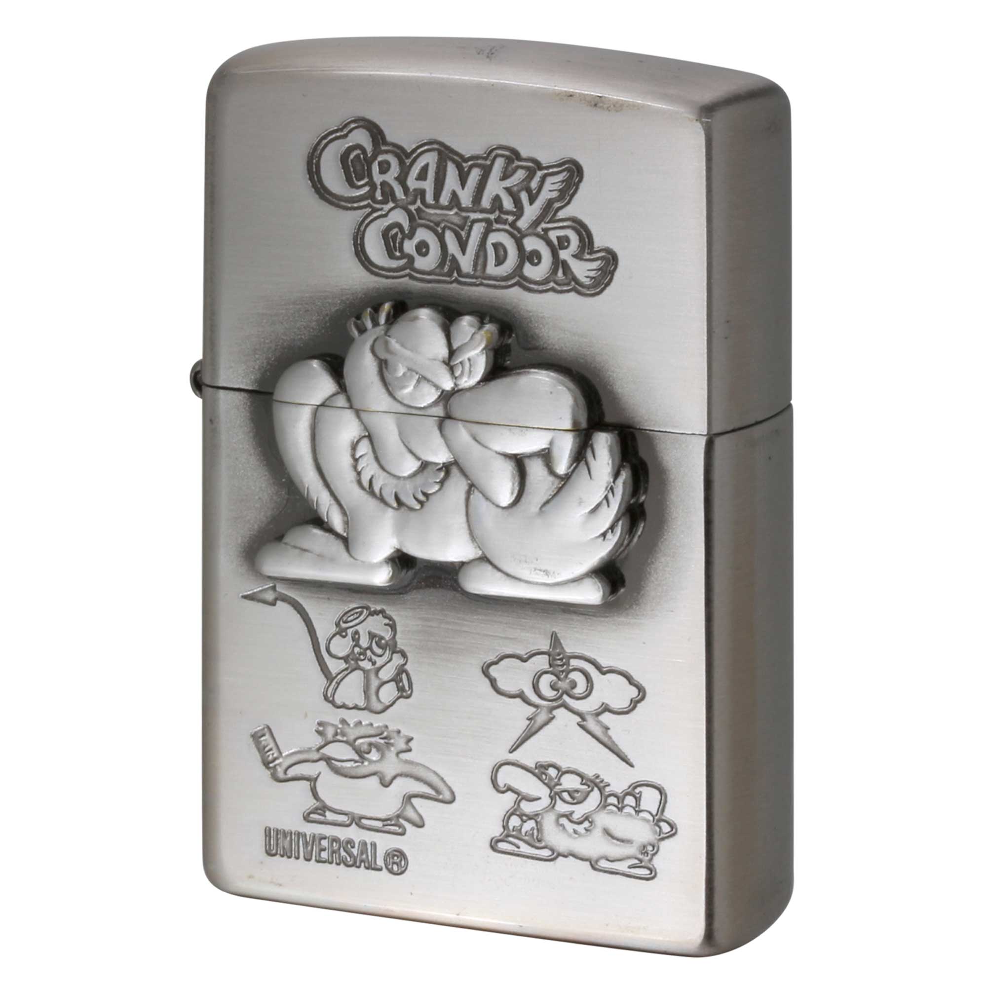 絶版/ヴィンテージ Zippo ジッポー 中古 1997年製造 CRANKY CONDOR クランキーコンドル スロット ダイナム No.0880  [A]使用感少なく状態が良い