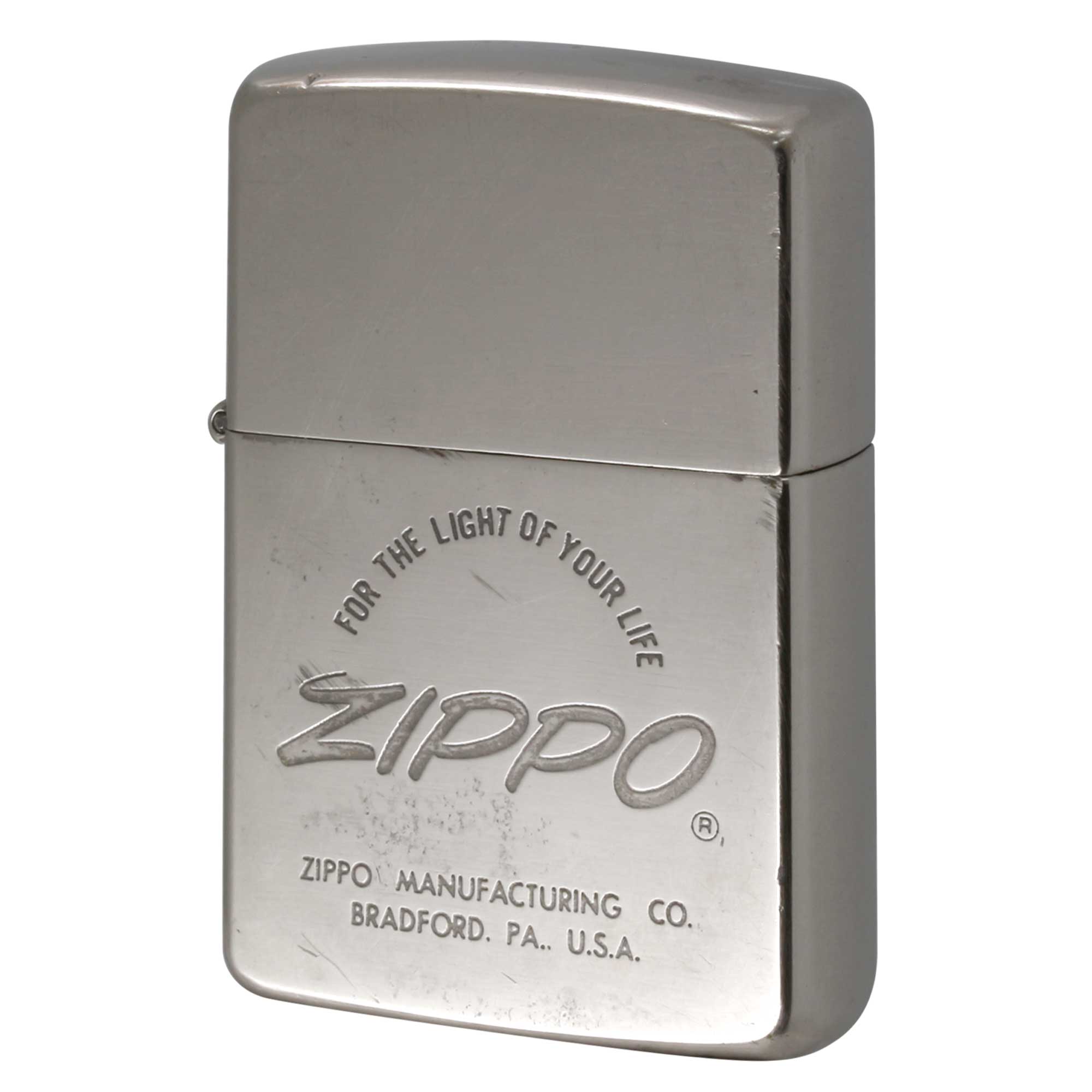 絶版/ヴィンテージ Zippo ジッポー 中古 1988年製造 ZIPPO LOGO 1955-1979年使用 ジッポ ロゴ  [C]使用感あり傷汚れあり