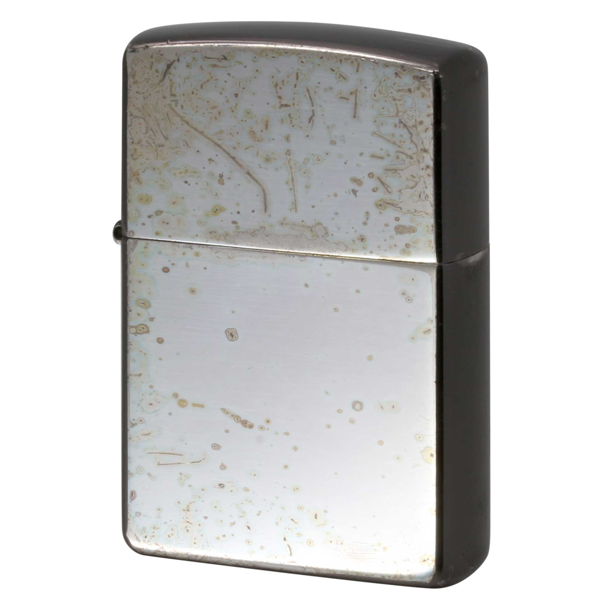 絶版/ヴィンテージ Zippo ジッポー 中古 2003年製造 コンビメッキ シルバー ブラック SV&BK  [C]使用感あり傷汚れあり