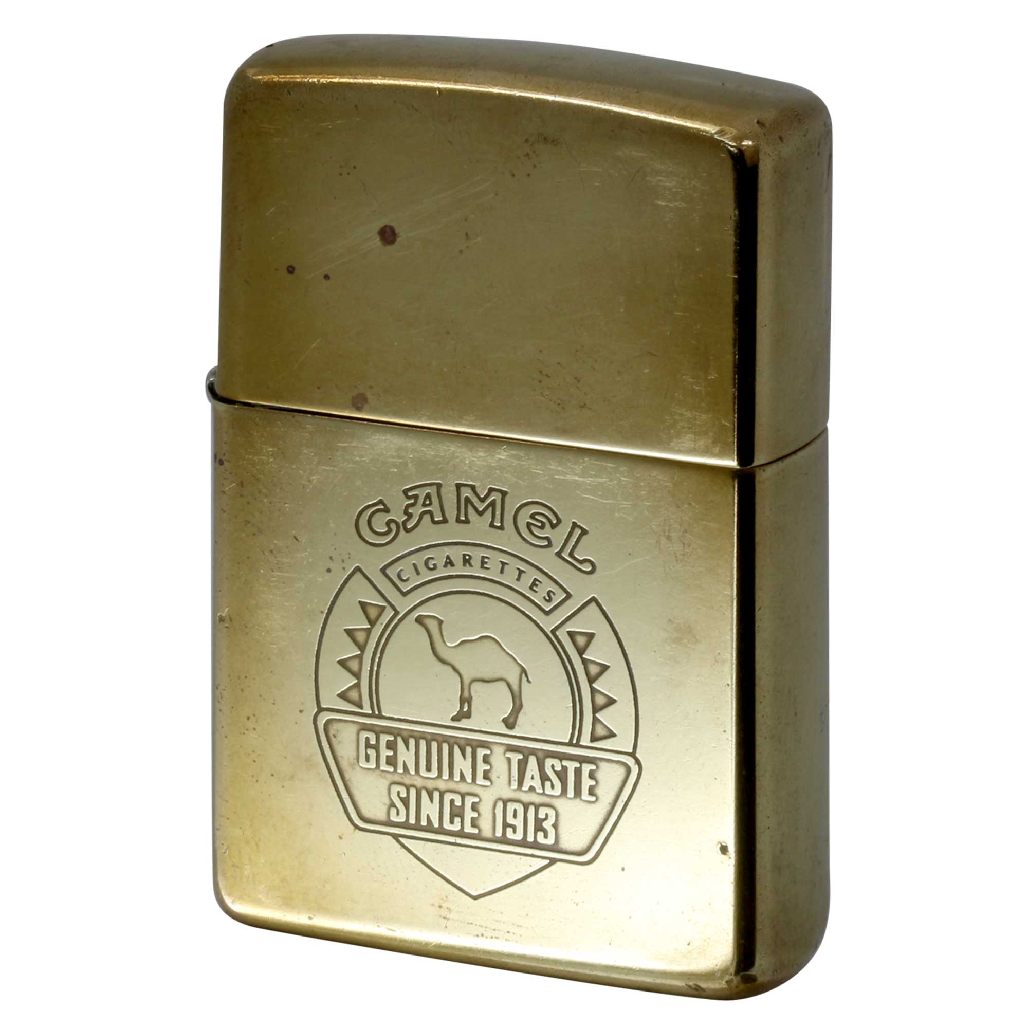 絶版/ヴィンテージ Zippo ジッポー 中古 1996年製造 キャメル CAMEL Genuine Taste ブラス  [B]使用感ありやや傷汚れあり