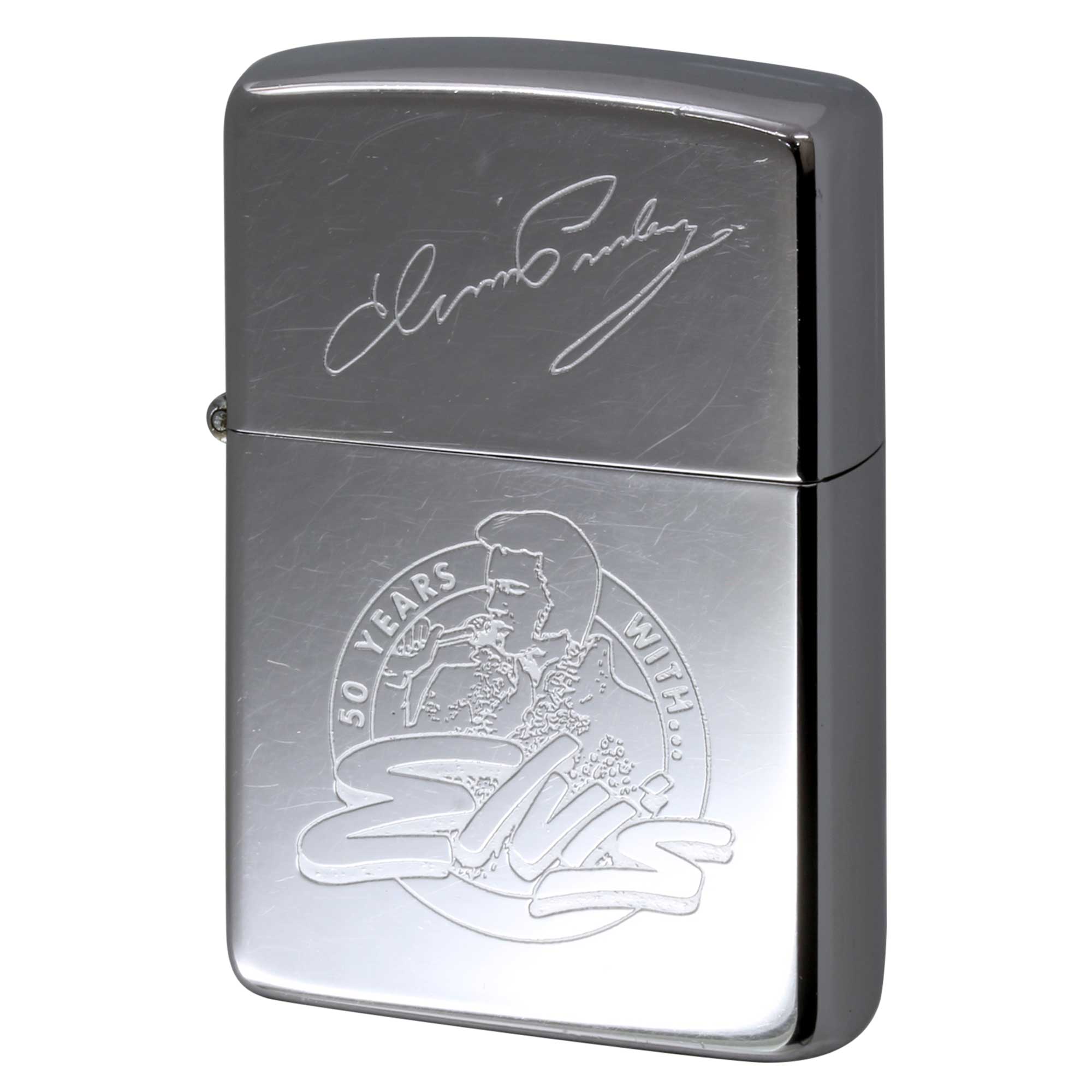 絶版/ヴィンテージ Zippo ジッポー 中古 1987年製造 ELVIS PRESLEY エルビス プレスリー 50 YEARS 生誕50周年記念  [B]使用感ありやや傷汚れあり