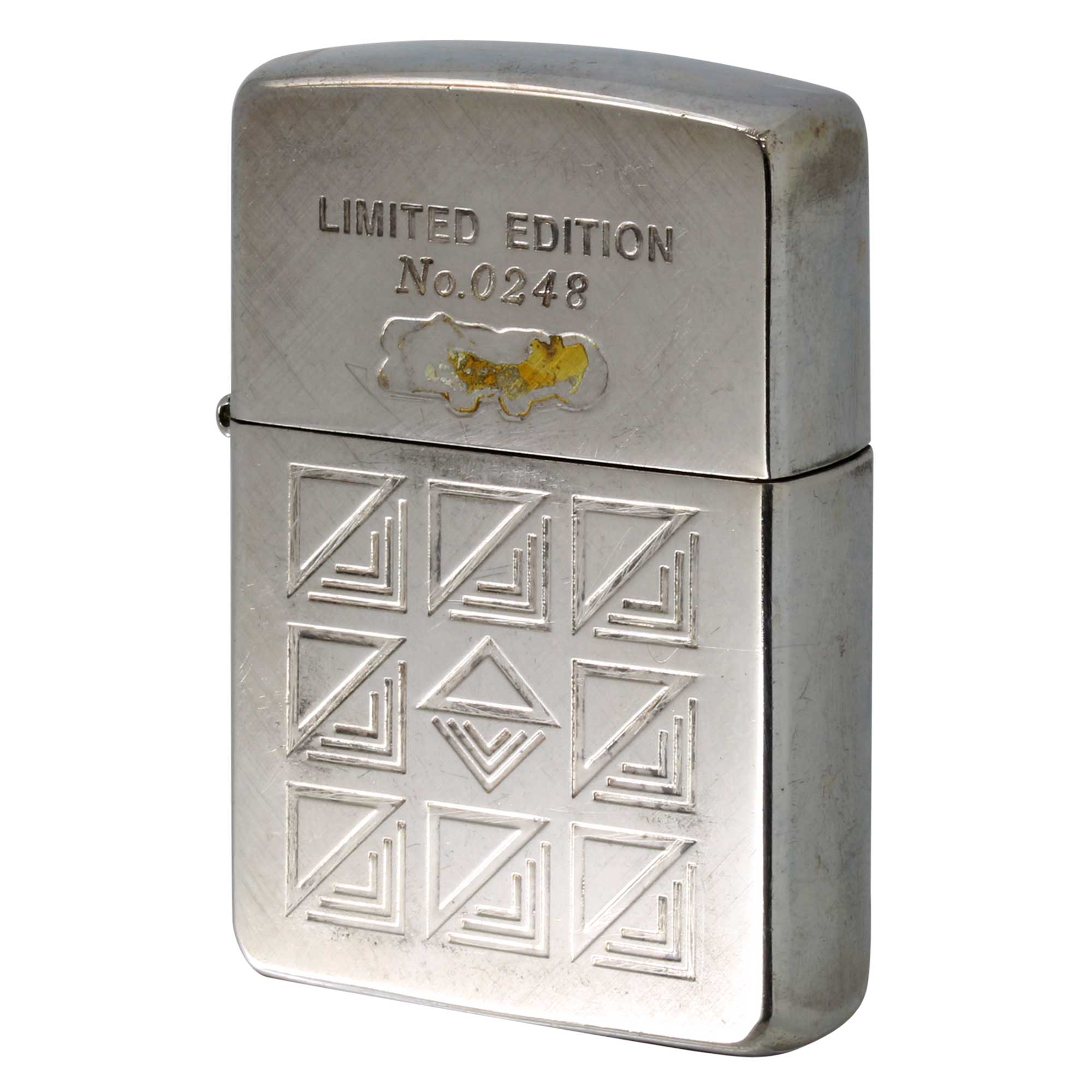 絶版/ヴィンテージ Zippo ジッポー 中古 1996年製造 幾何学模様 LIMITED EDITION No.0248  [C]使用感あり傷汚れあり