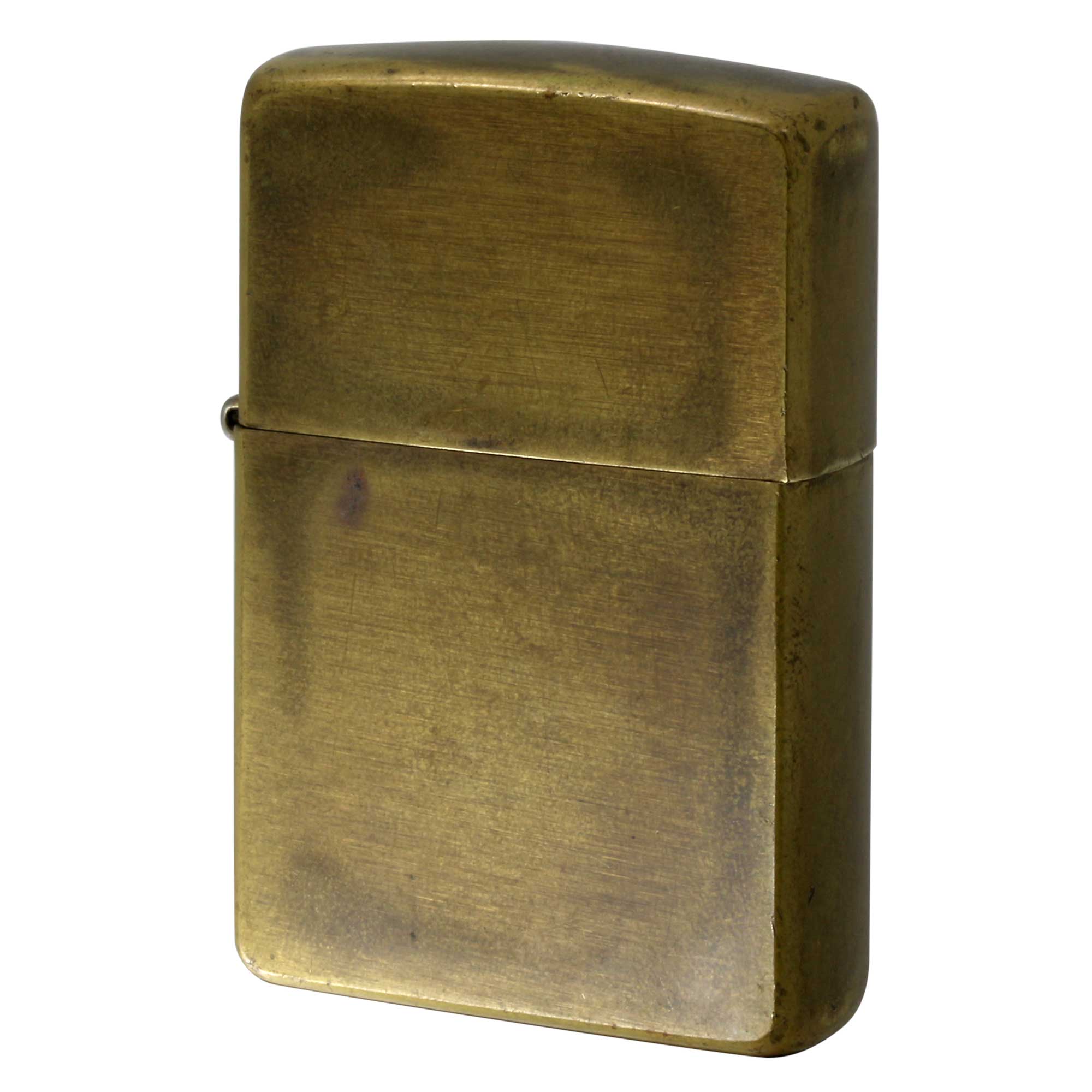 絶版/ヴィンテージ Zippo ジッポー 中古 2003年製造 ブラッシュドソリッドブラス No.204  [C]使用感あり傷汚れあり