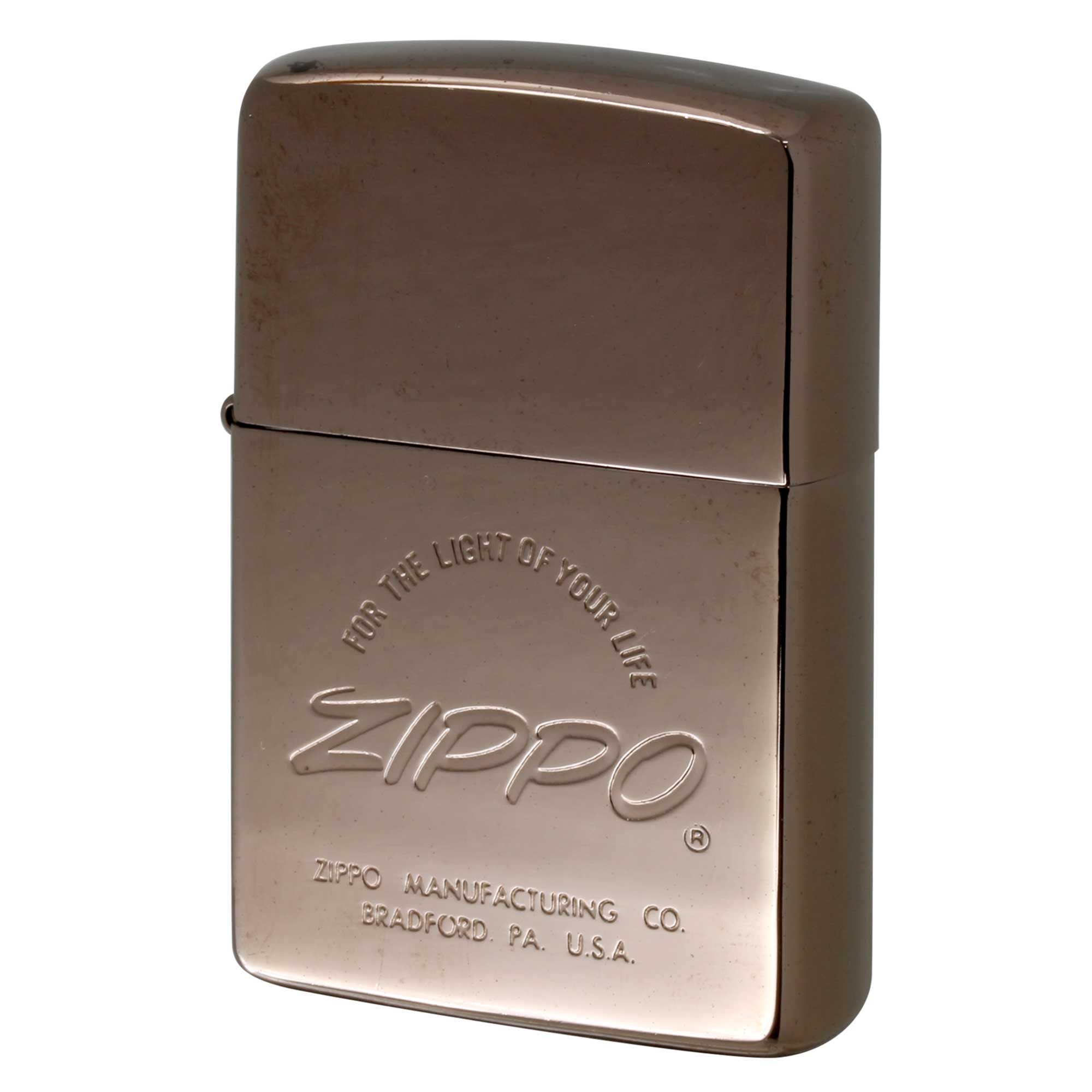 絶版/ヴィンテージ Zippo ジッポー 中古 1993年製造 Zippo Logo ジッポ ロゴ ブラウンチタンコーティング  [B]使用感ありやや傷汚れあり