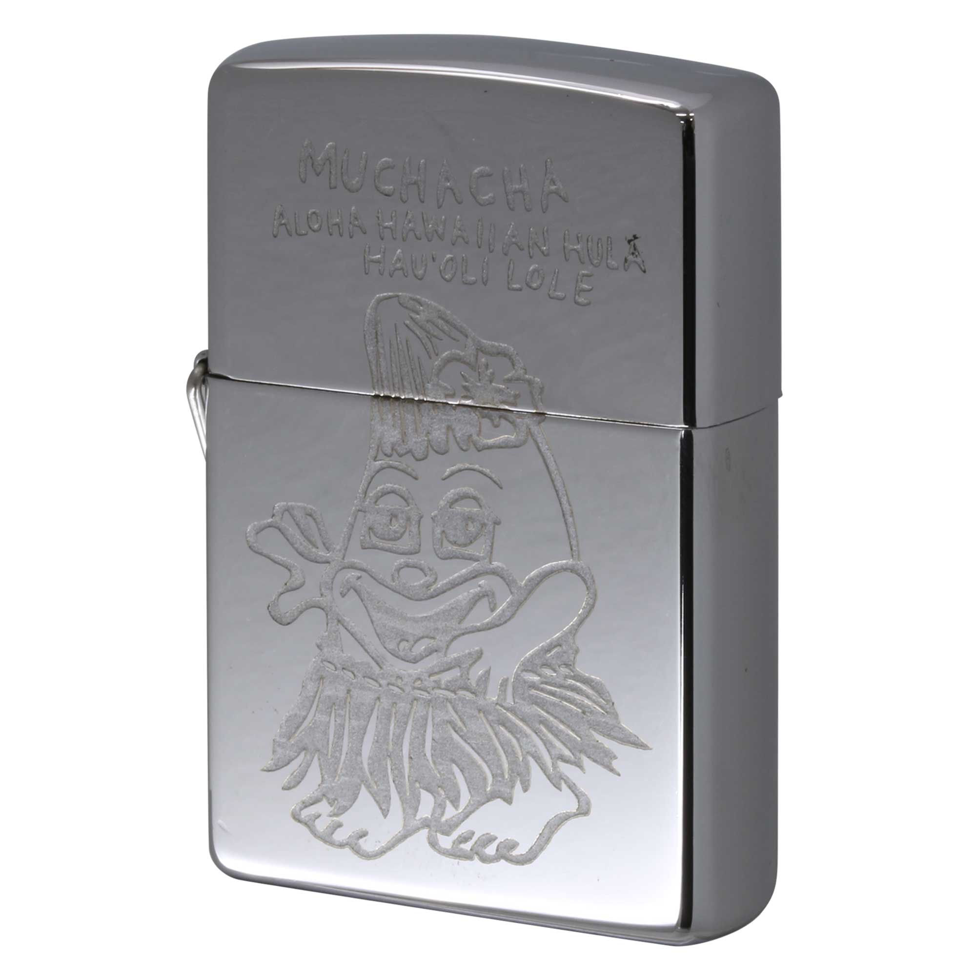 絶版/ヴィンテージ Zippo ジッポー 中古 1999年製造 MUCHACHA ムチャチャ シルバー 1994 muchacha inc.  [B]使用感ありやや傷汚れあり