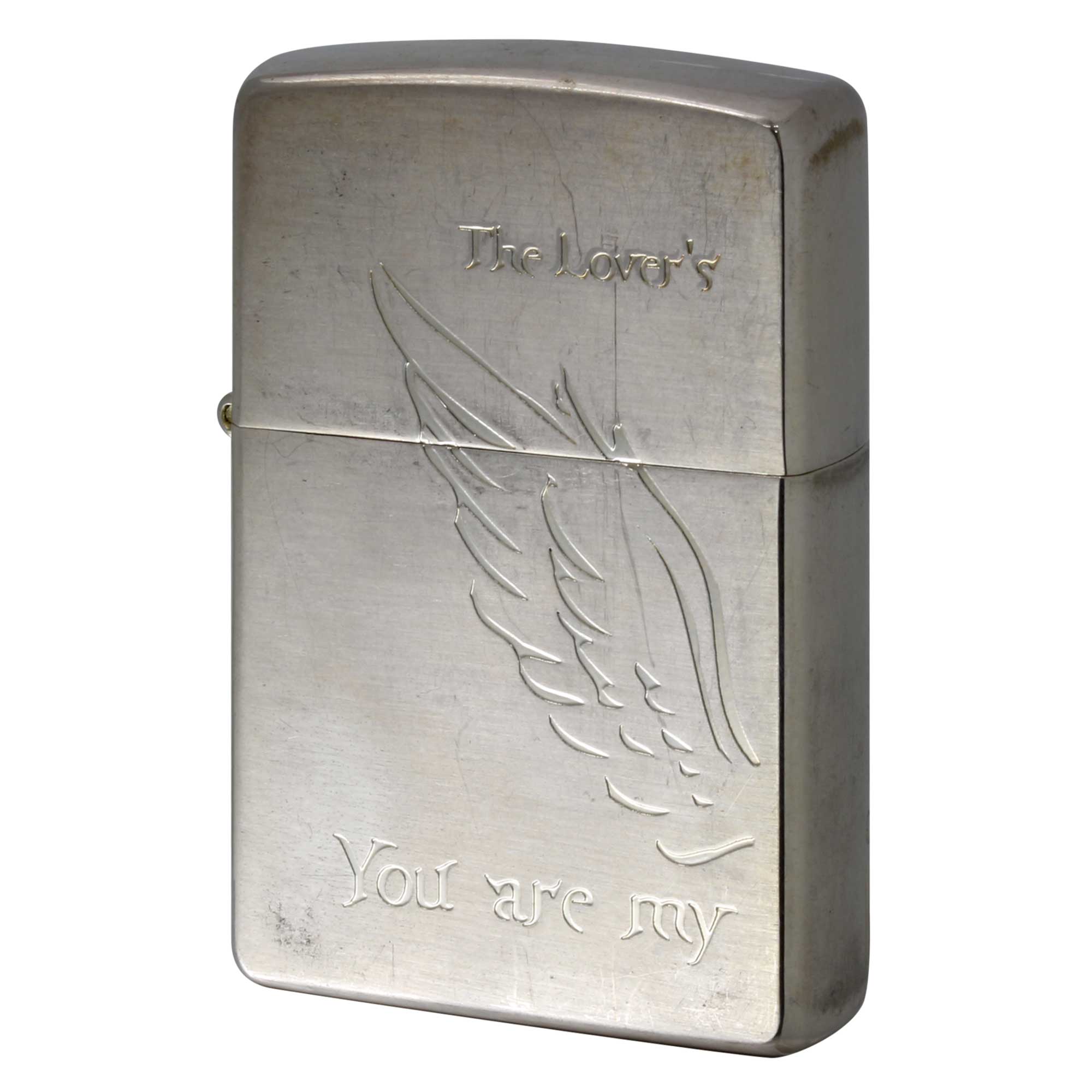 絶版/ヴィンテージ Zippo ジッポー 中古 2006年製造 The Lovers Angels Wings You are my everything エンジェル ウイング  [B]使用感ありやや傷汚れあり