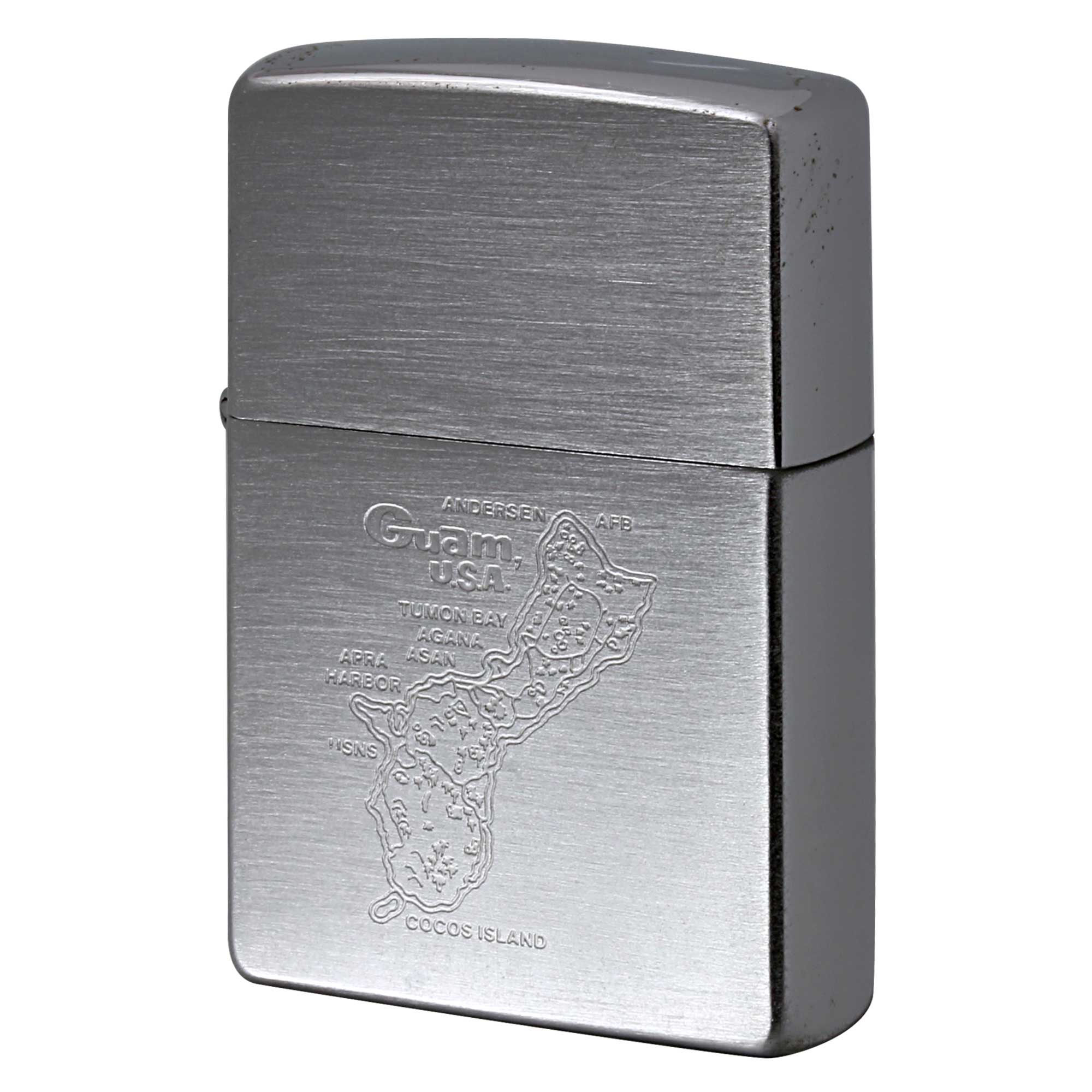 絶版/ヴィンテージ Zippo ジッポー 中古 2001年製造 Guam Map グアム地図  [A]使用感少なく状態が良い