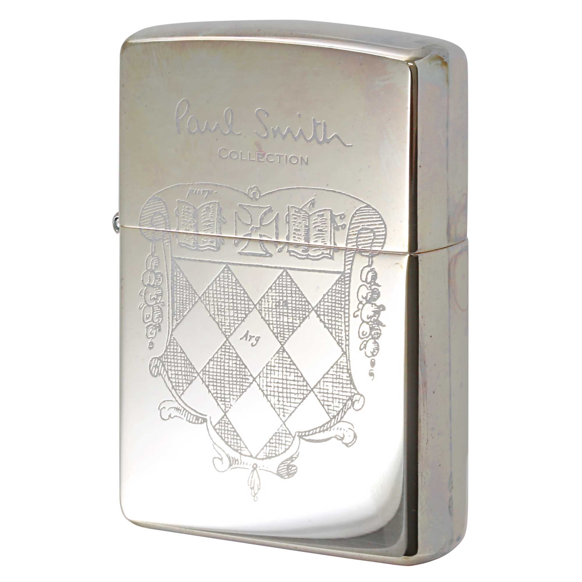絶版/ヴィンテージ Zippo ジッポー 中古 2001年製造 ZIPPO Paul Smith Collection ポール・スミス コレクション 紋章 PGメッキ  [B]使用感ありやや傷汚れあり