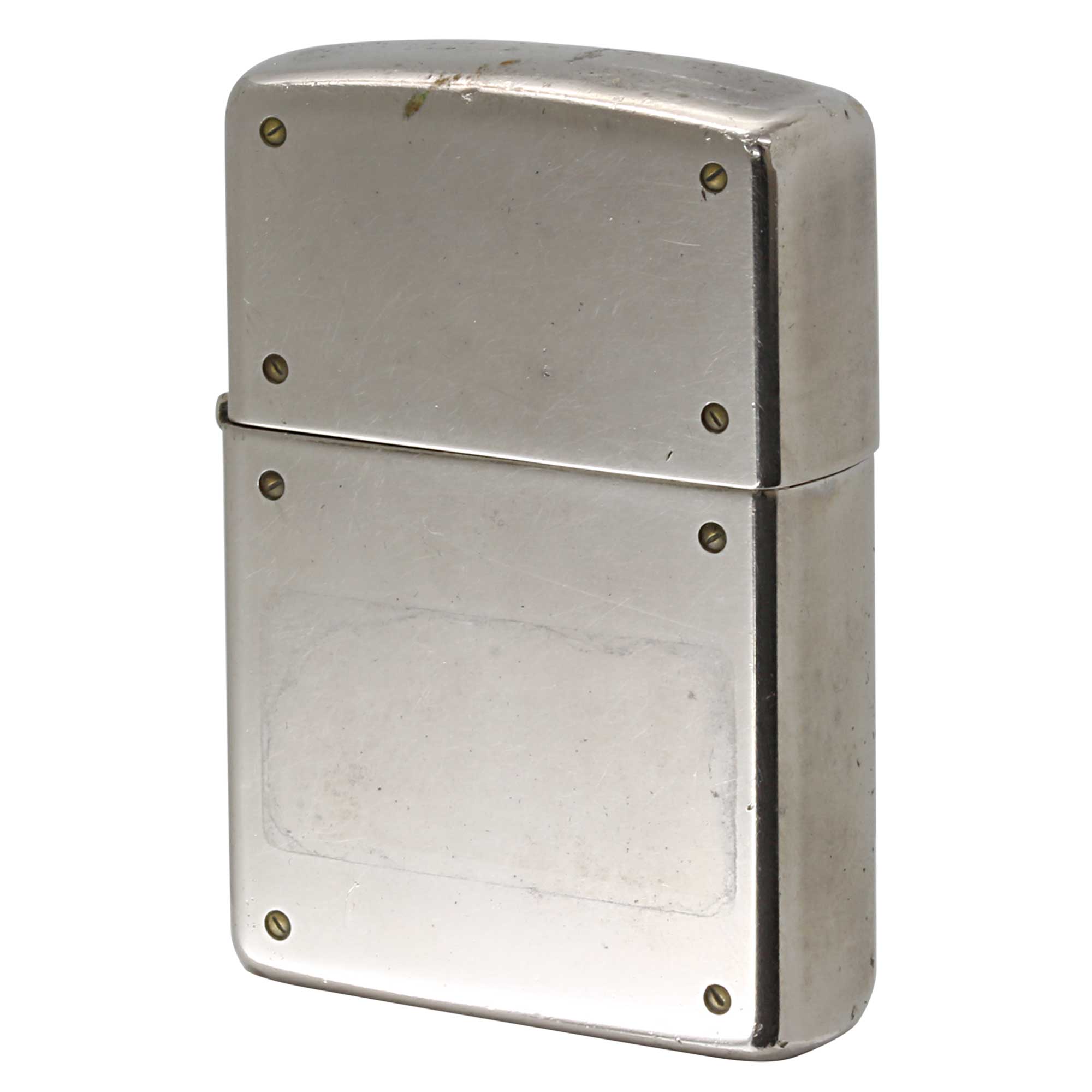 絶版/ヴィンテージ Zippo ジッポー 中古 1998年製造 スクリュー  鏡面 SILVER PLATE  [C]使用感あり傷汚れあり