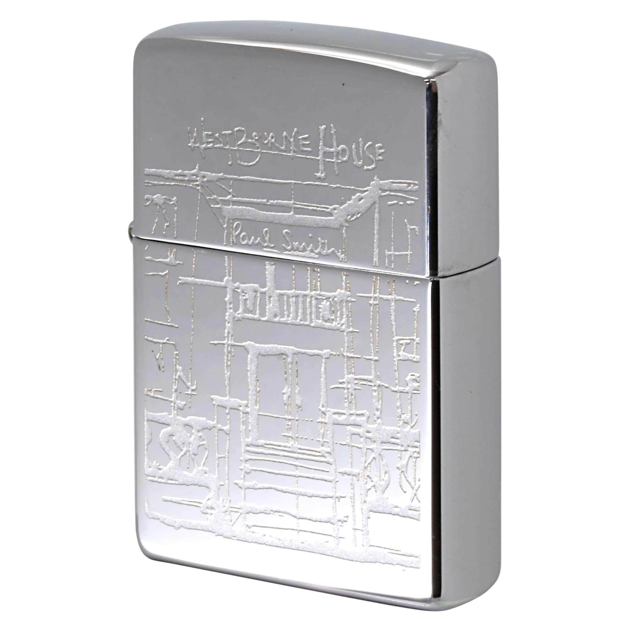 絶版/ヴィンテージ Zippo ジッポー 中古 2001年製造 ZIPPO Paul Smith ポール・スミス West borne house  [S]ほぼ新品同様