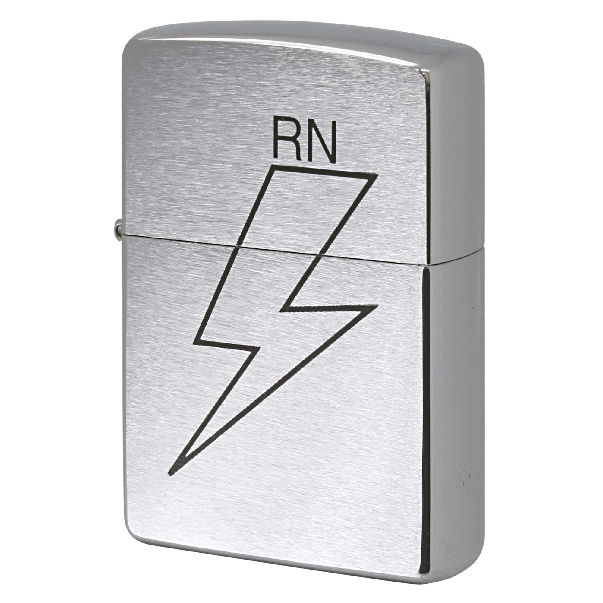 絶版/ヴィンテージ Zippo ジッポー 中古 1997年製造 ZIPPO R.Newbold アールニューボールド RN 稲妻  [A]使用感少なく状態が良い