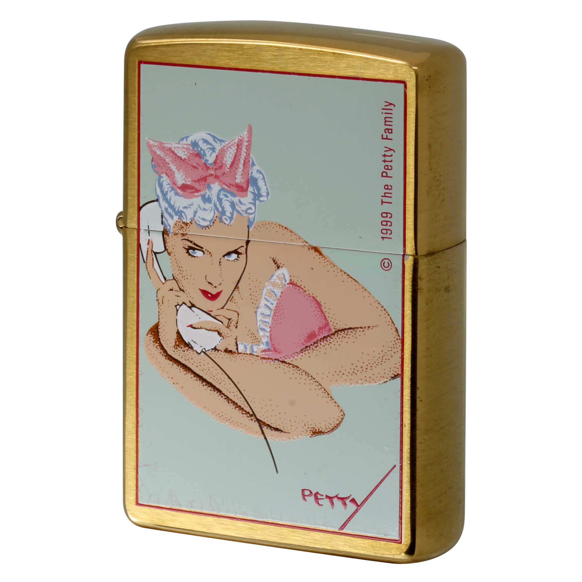 絶版/ヴィンテージ Zippo ジッポー 中古 1999年製造 ペティ・ガール The Petty Girl Series 2 204BPG 640 SILVER BLONDE  [A]使用感少なく状態が良い