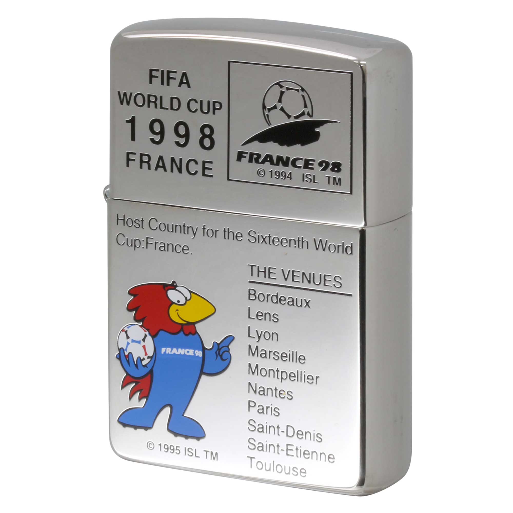 絶版/ヴィンテージ Zippo ジッポー 中古 1997年製造 FRANCE 98 FIFA WORLD CUP フランスワールドカップ No.2676  [S]ほぼ新品同様