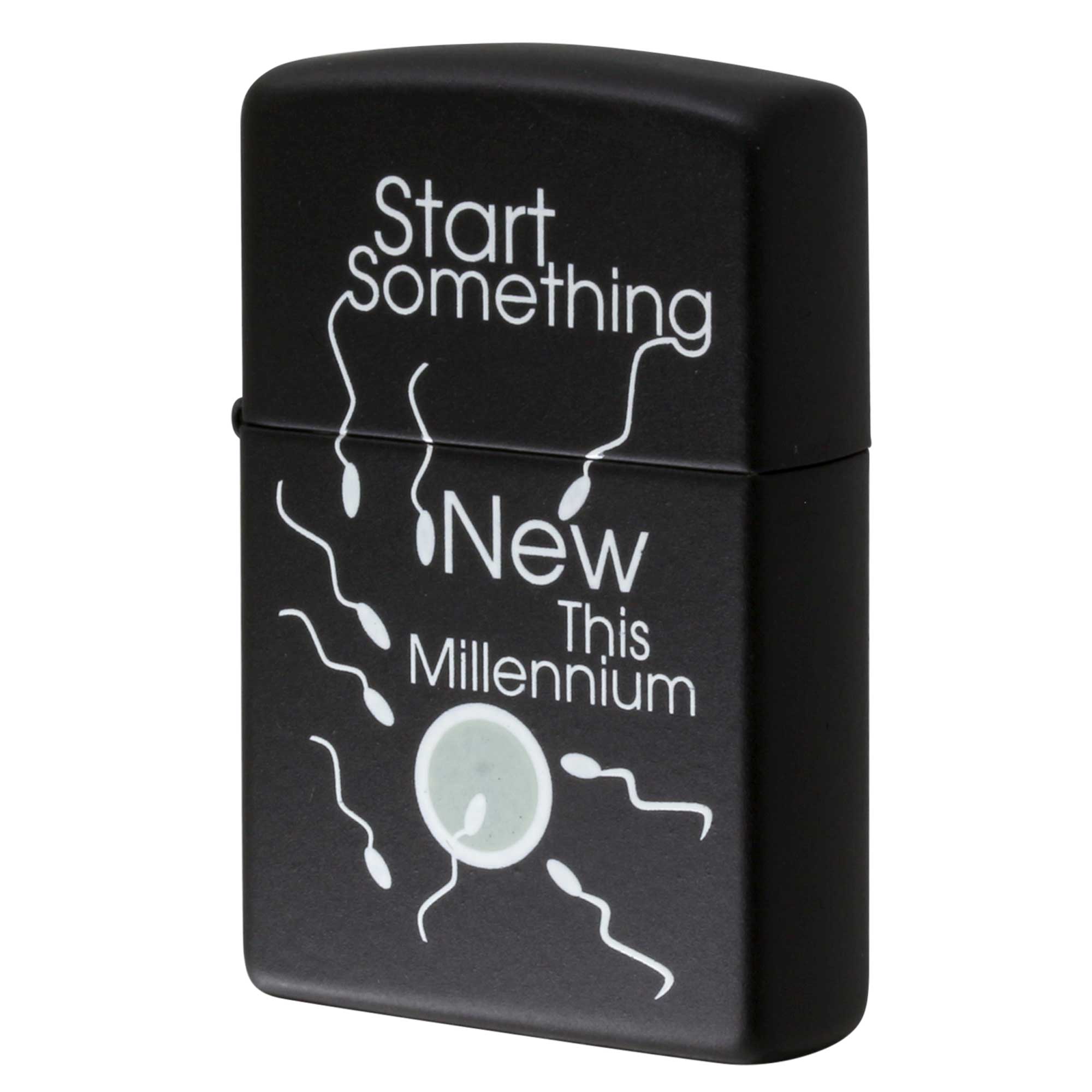 絶版/ヴィンテージ Zippo ジッポー 中古 1998年製造 MILLENNIUM Start Something 缶ケース  [S]ほぼ新品同様