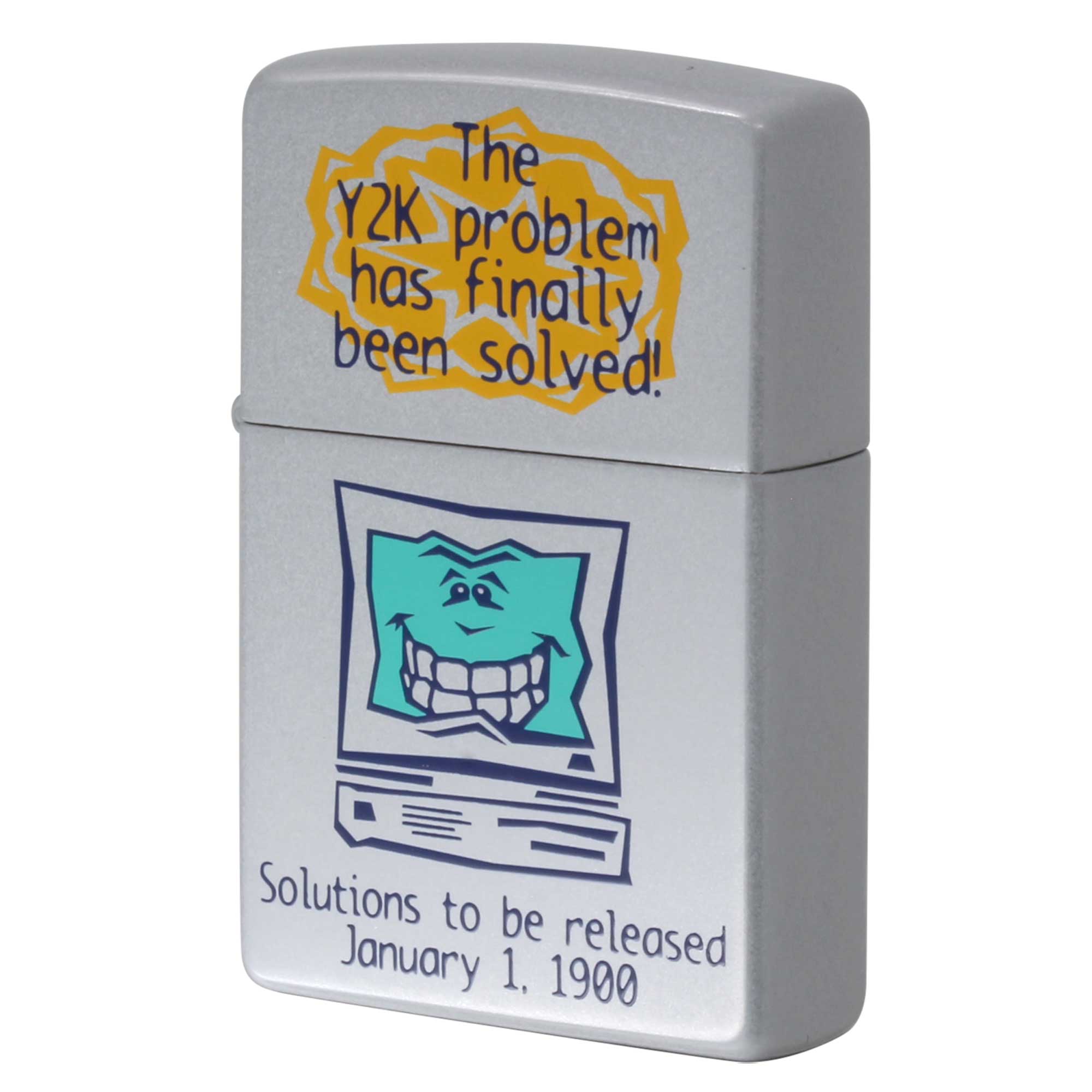 絶版/ヴィンテージ Zippo ジッポー 中古 1997年製造 MILLENNIUM The Y2K problem… 缶ケース  [N]未使用・新品