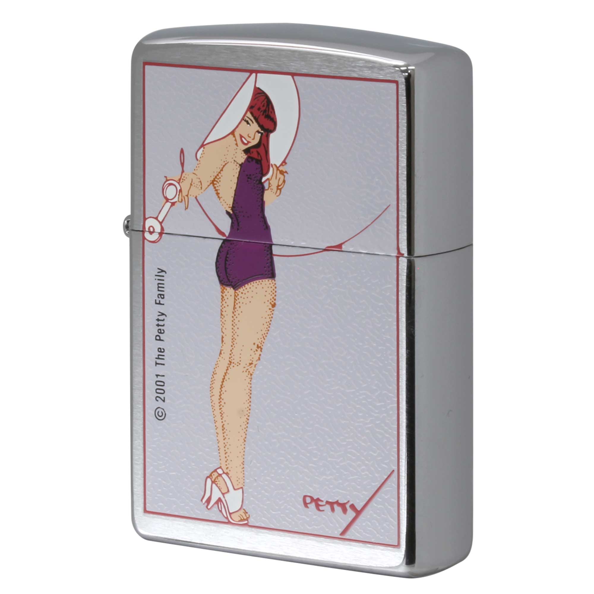 絶版/ヴィンテージ Zippo ジッポー 中古 2000年製造 The Petty Girl ペティガール 205PG 645 PRETTY IN PURPL  [N]未使用・新品