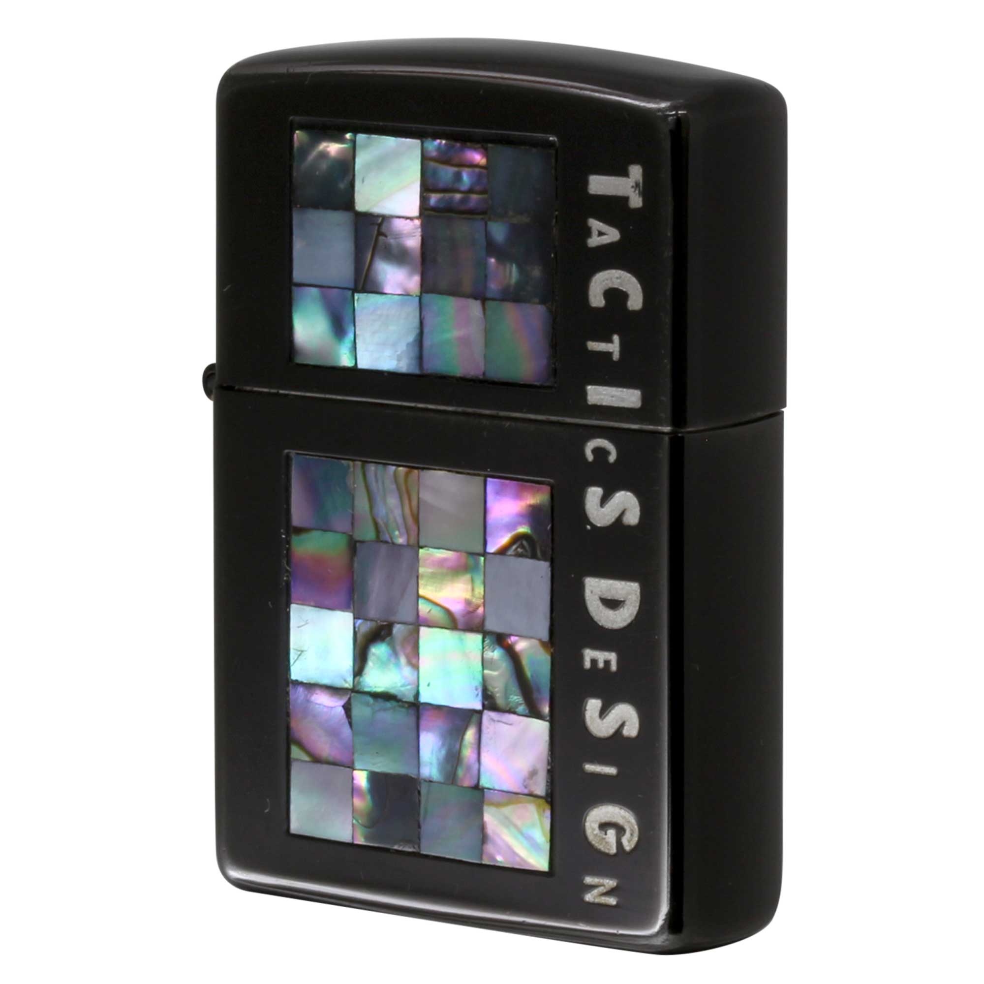 絶版/ヴィンテージ Zippo ジッポー 中古 1991年製造 TACTICS DESIGN タクティクスデザイン 螺鈿C  [B]使用感ありやや傷汚れあり