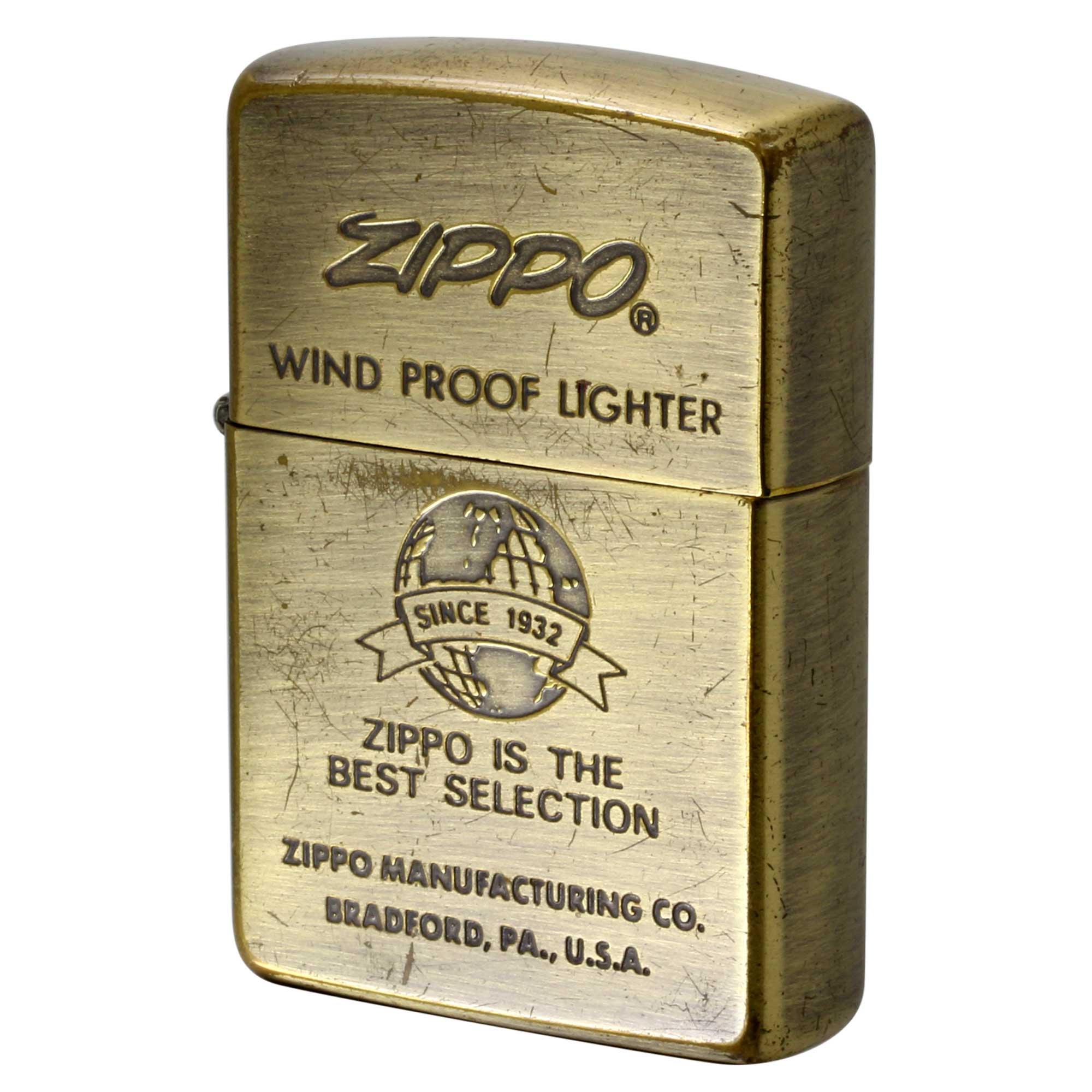 絶版/ヴィンテージ Zippo ジッポー 中古 1997年製造 ZIPPO IS THE BEST SELECTION ブラス  [C]使用感あり傷汚れあり