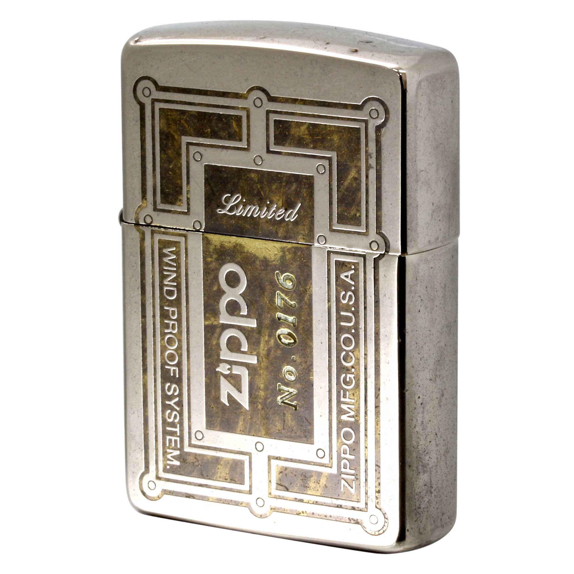 絶版/ヴィンテージ Zippo ジッポー 中古 1993年製造 Limited 限定 シリアルナンバー No.0176　  [C]使用感あり傷汚れあり