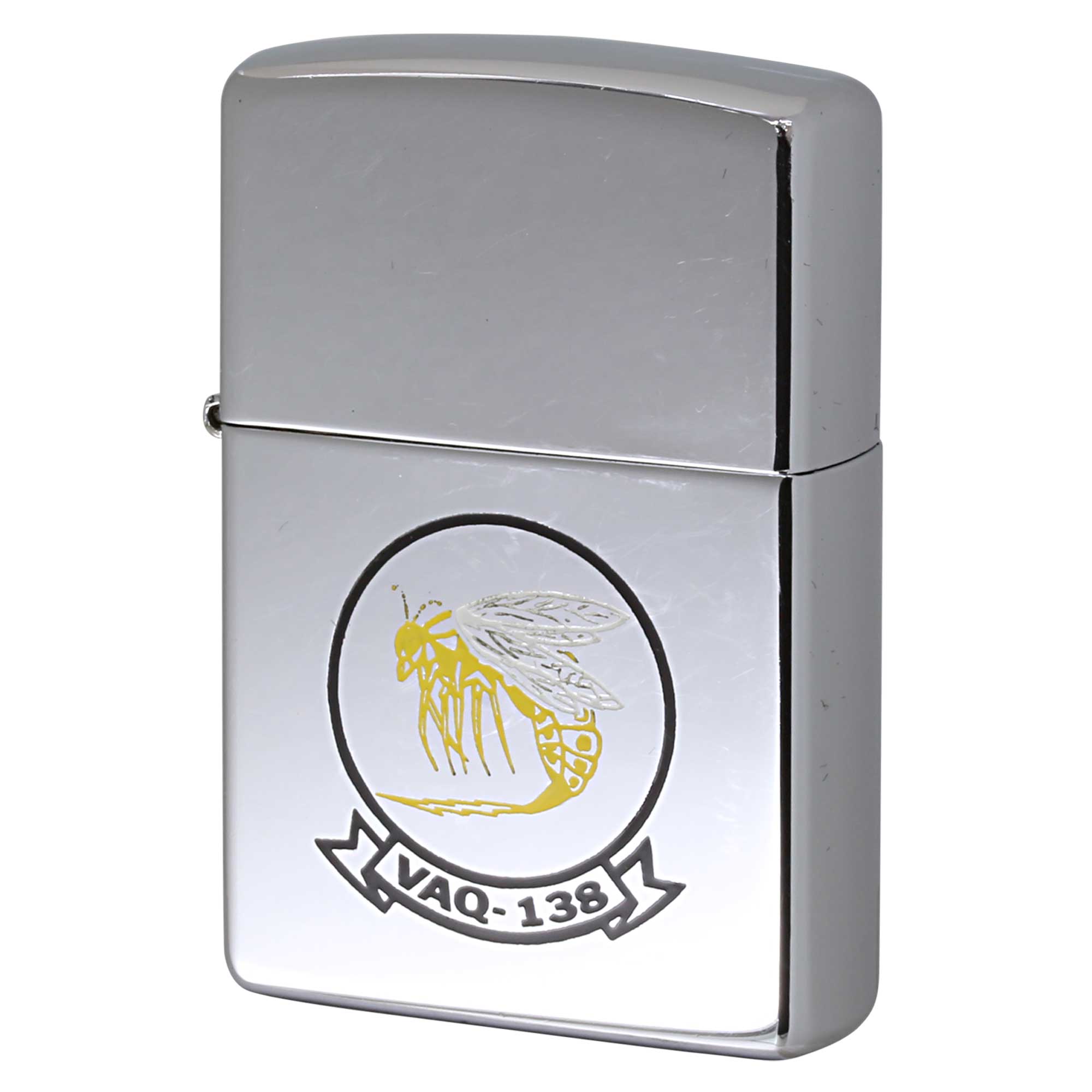 絶版/ヴィンテージ Zippo ジッポー 中古 1998年製造 アメリカ海軍 VAQ-138 イエロージャケッツ  [C]使用感あり傷汚れあり