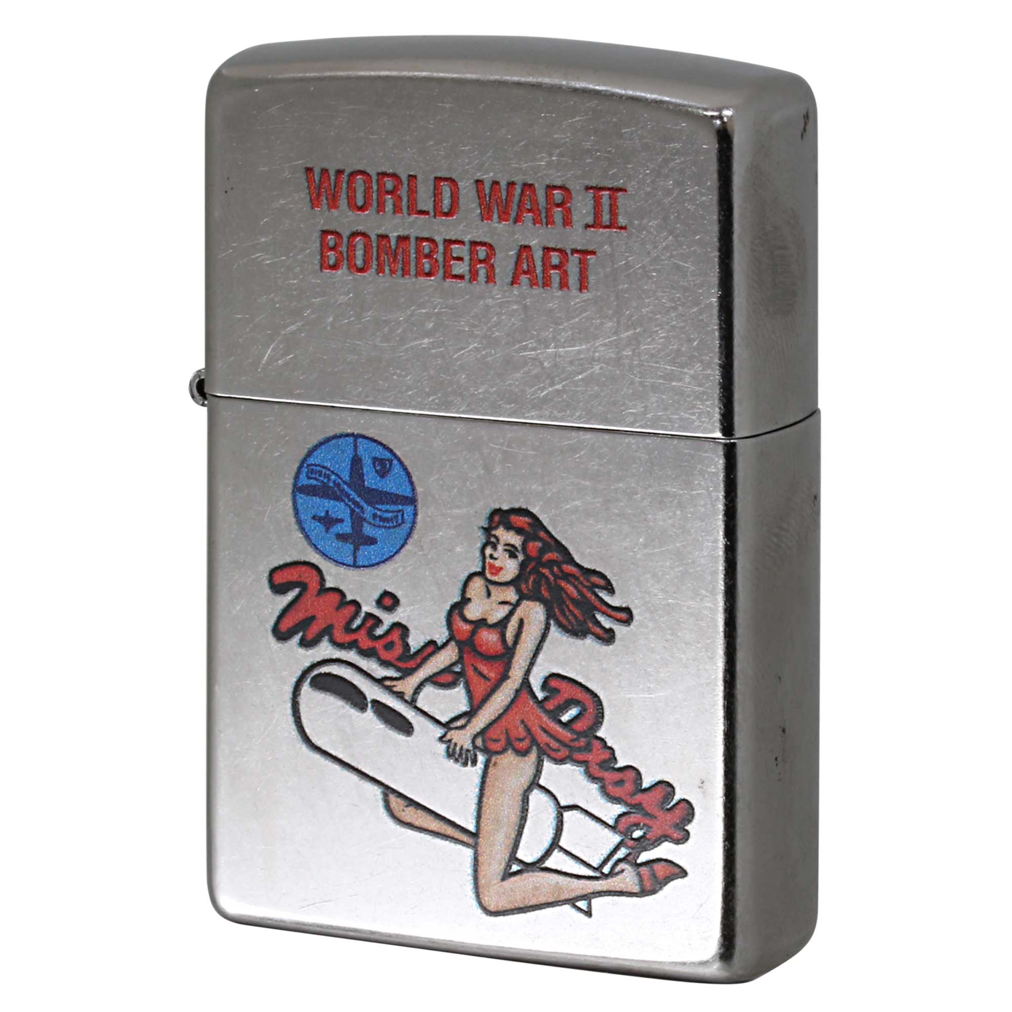 絶版/ヴィンテージ Zippo ジッポー 中古 2025年製造 WORLD WAR 2 BOMBER ART 第二次世界大戦 ノーズアート  [B]使用感ありやや傷汚れあり