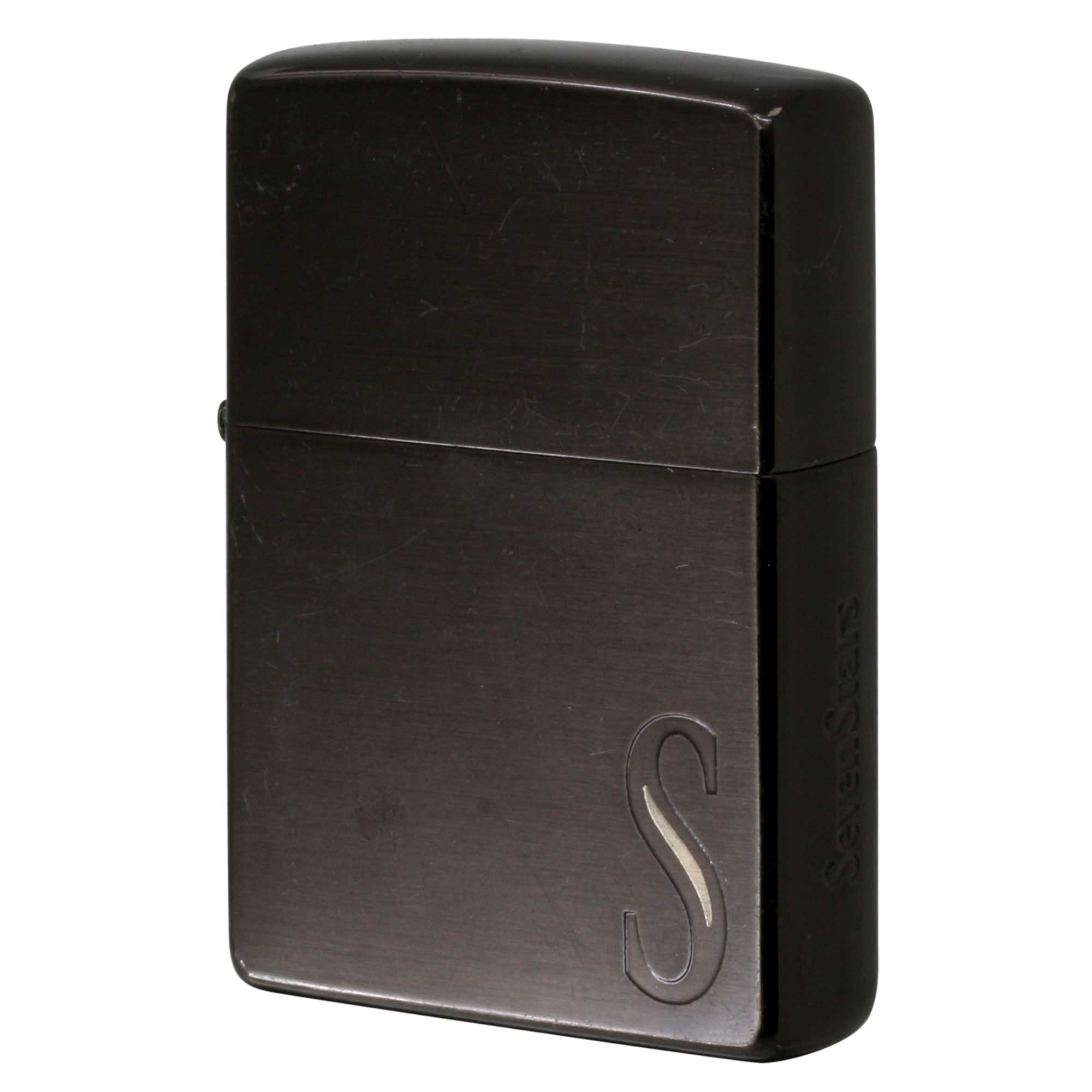 絶版/ヴィンテージ Zippo ジッポー 中古 2000年製造 Seven Star セブンスター ブラックチタン ミレニアムモデル  [C]使用感あり傷汚れあり