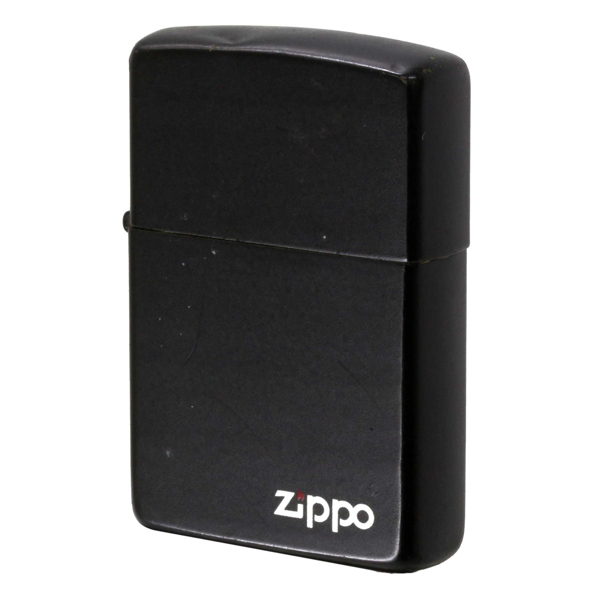 絶版/ヴィンテージ Zippo ジッポー 中古 ブラック マット ZIPPO LOGO ジッポ ロゴ  [C]使用感あり傷汚れあり