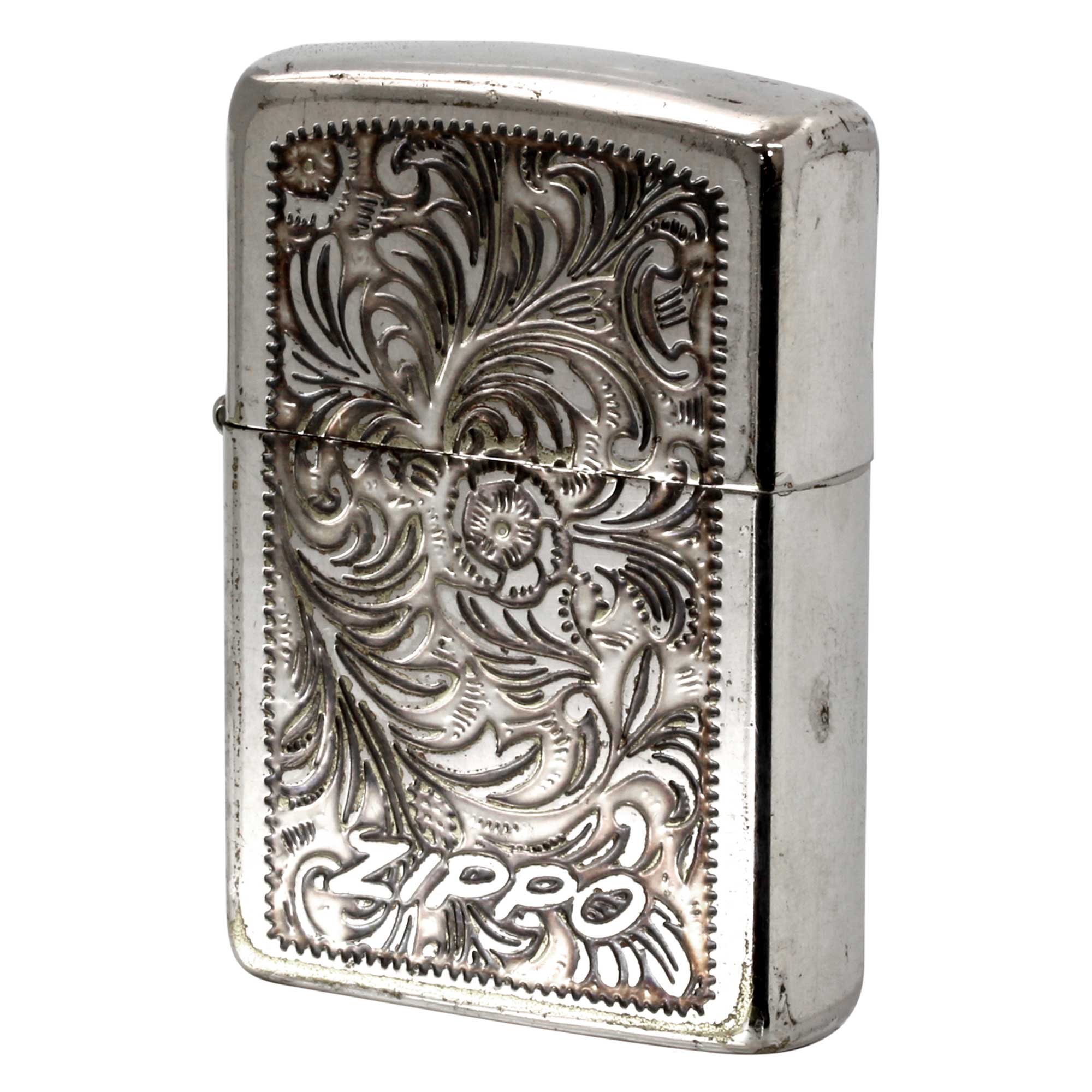 絶版/ヴィンテージ Zippo ジッポー 中古 1994年製造 ベネチアン アラベスク Arabesque 両面加工  [C]使用感あり傷汚れあり