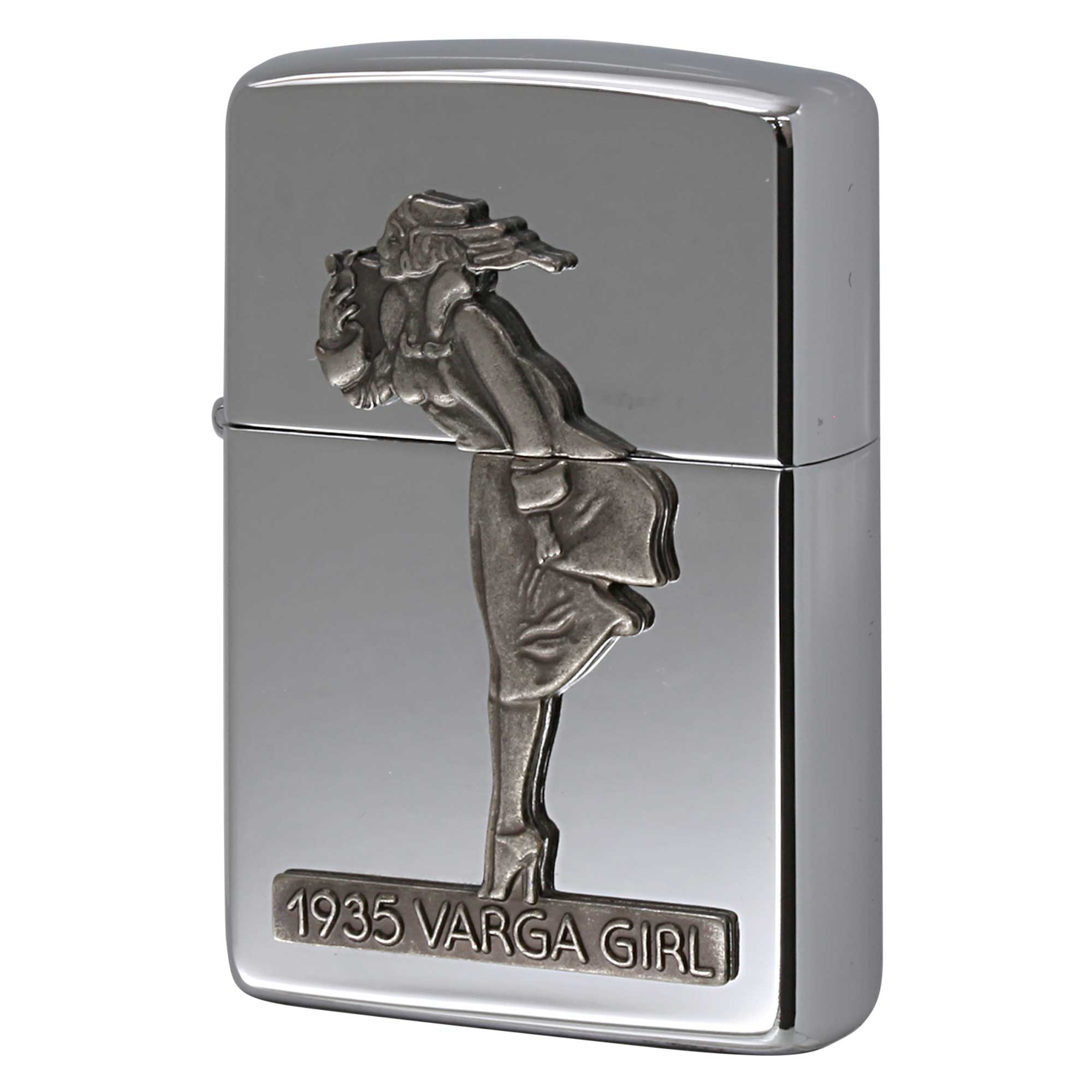 絶版/ヴィンテージ Zippo ジッポー 中古 1993年製造 1935 VARGA GIRL ブリキ缶特装箱付 ウインディ  [N]未使用・新品