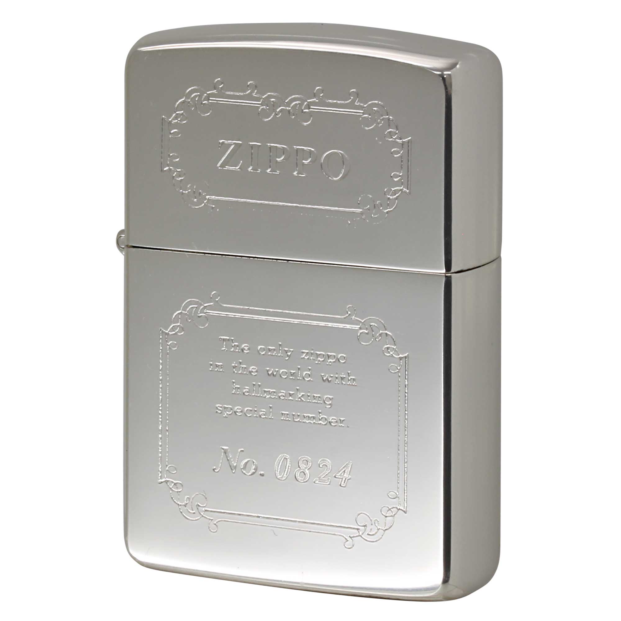 絶版/ヴィンテージ Zippo ジッポー 中古 1988年製造 限定1000個 SILVER 20ミクロン シリアルナンバー入りNo.0824  [S]ほぼ新品同様