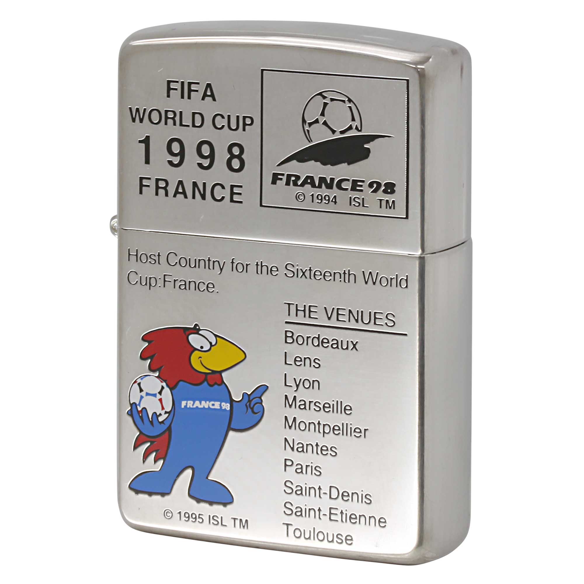 絶版/ヴィンテージ Zippo ジッポー 中古 1997年製造 フランスFIFAワールドカップ シリアルNo.964  [A]使用感少なく状態が良い